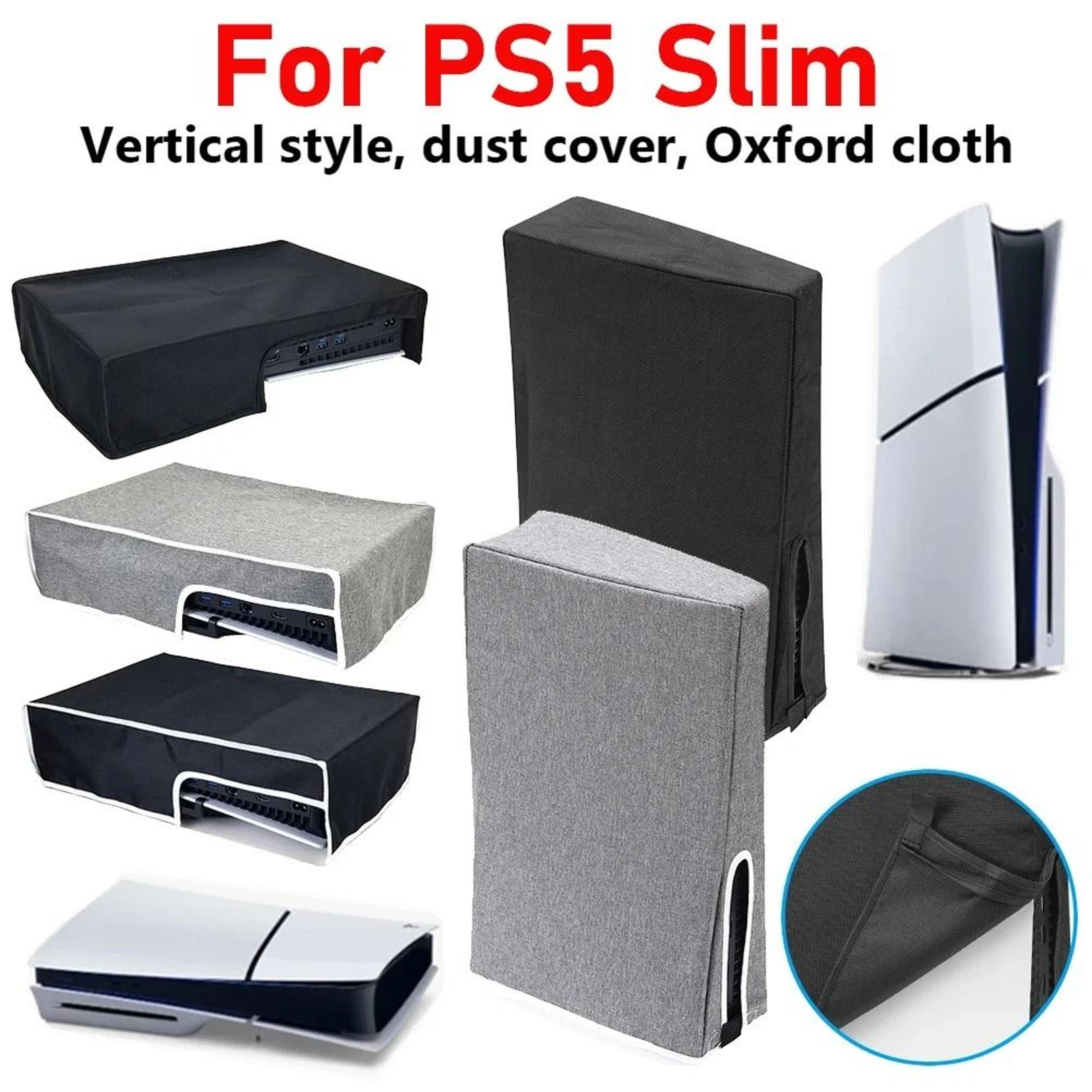ps5 slim console dust cover waterproof anti scratch protector for vertical or horizontal setup