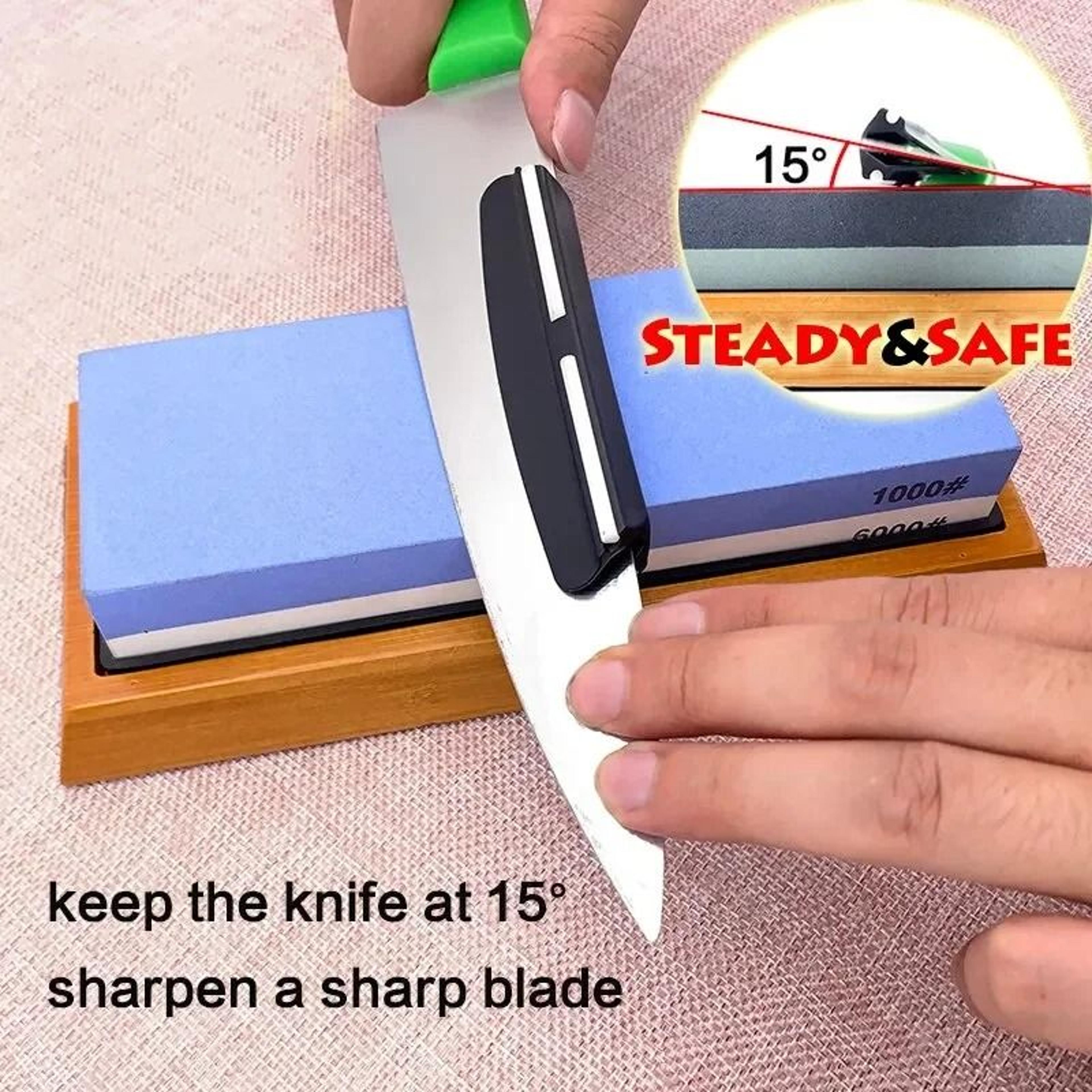 15 degree knife sharpener angle guide for whetstones