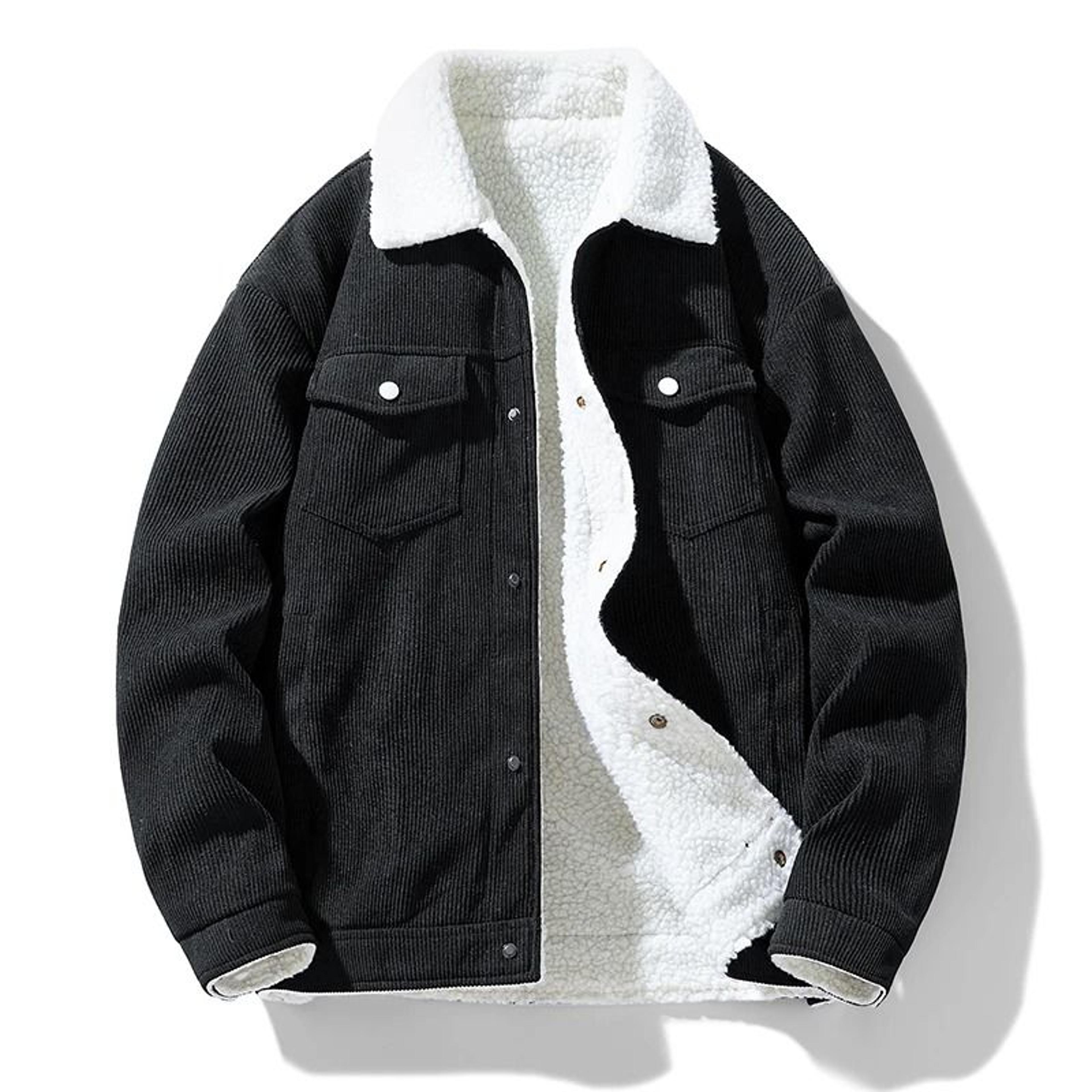 stay warm in a soft, thick, comfortably structured winter jacket