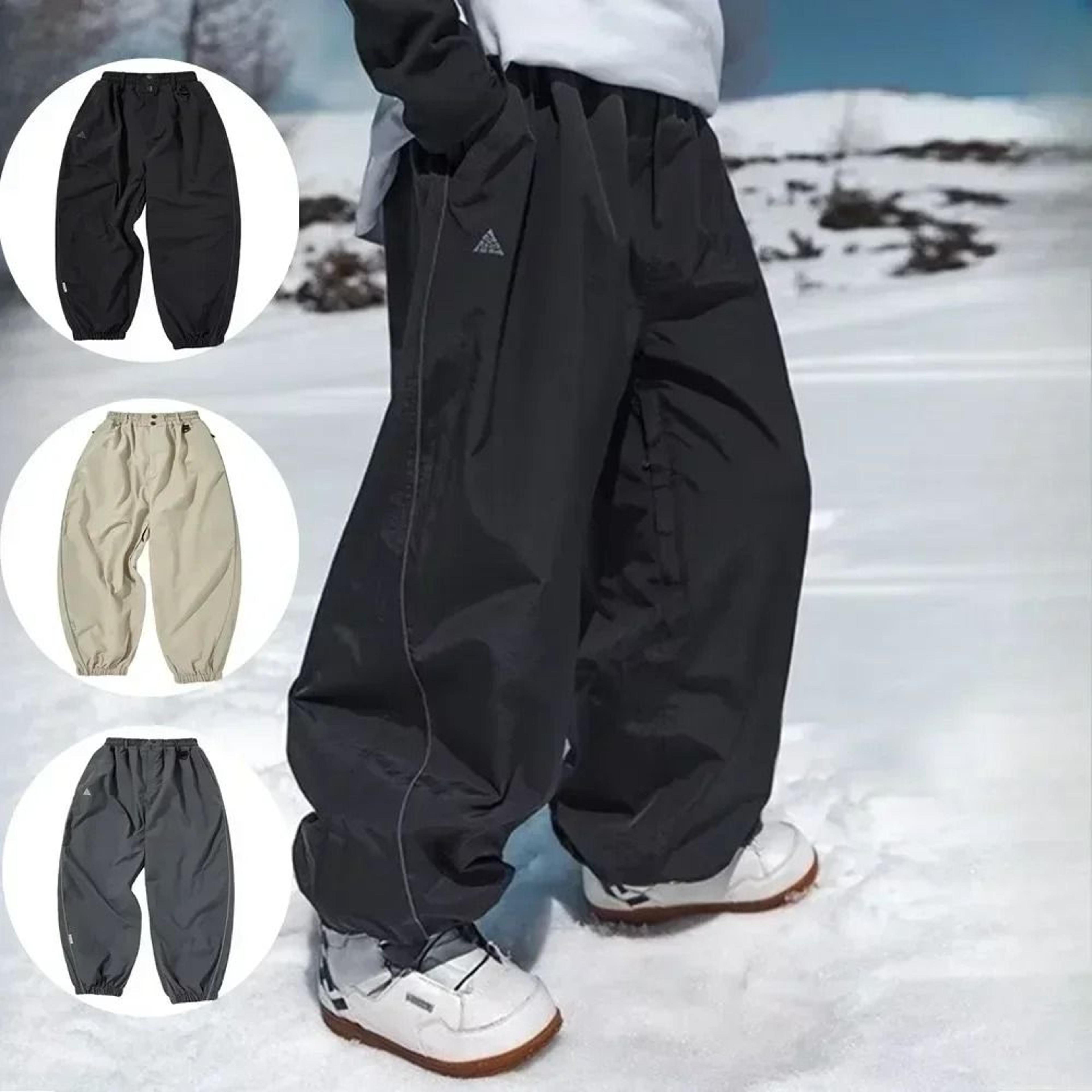 waterproof high waist ski pants for winter outdoor sports