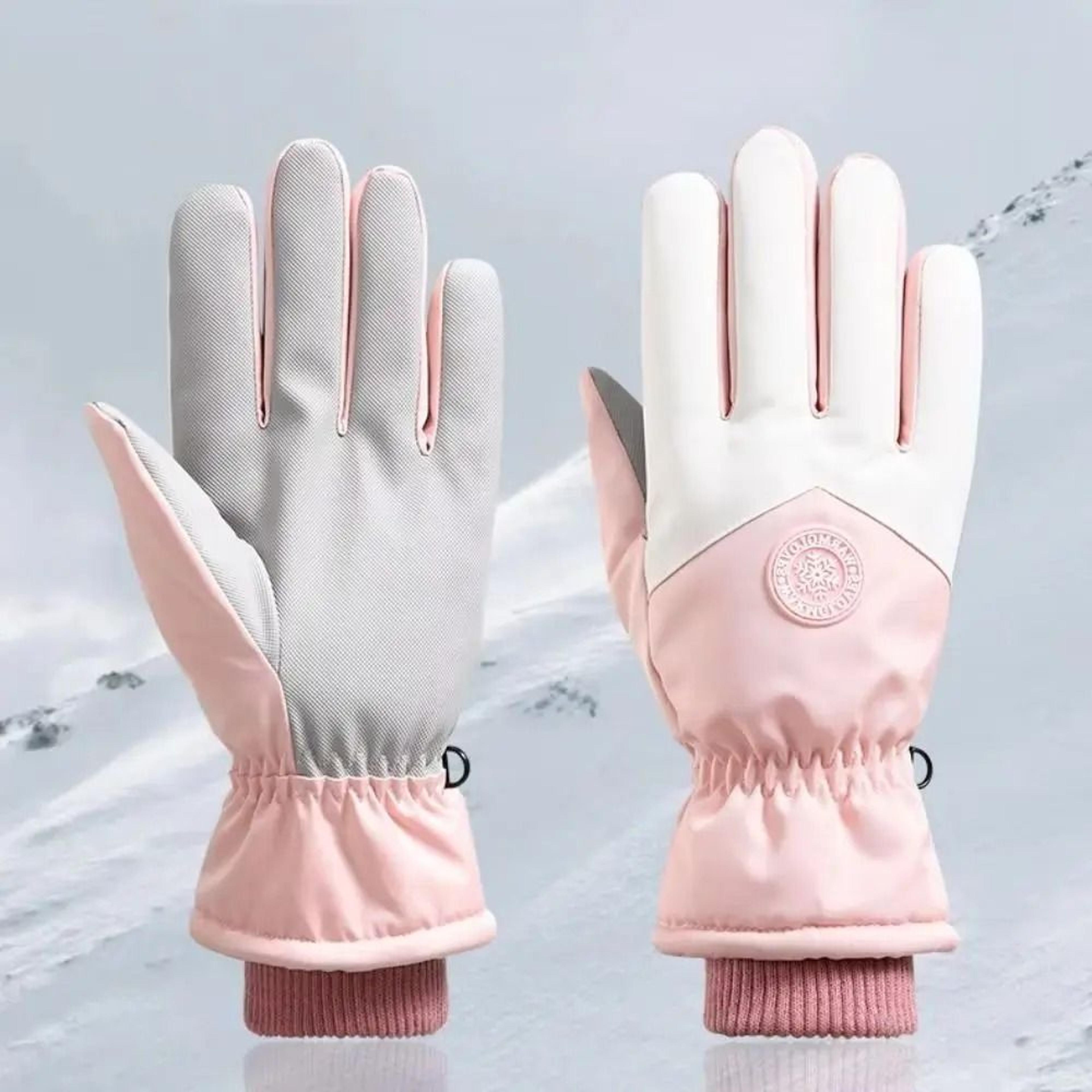 winter thermal ski gloves for couples touchscreen waterproof non slip snow gloves