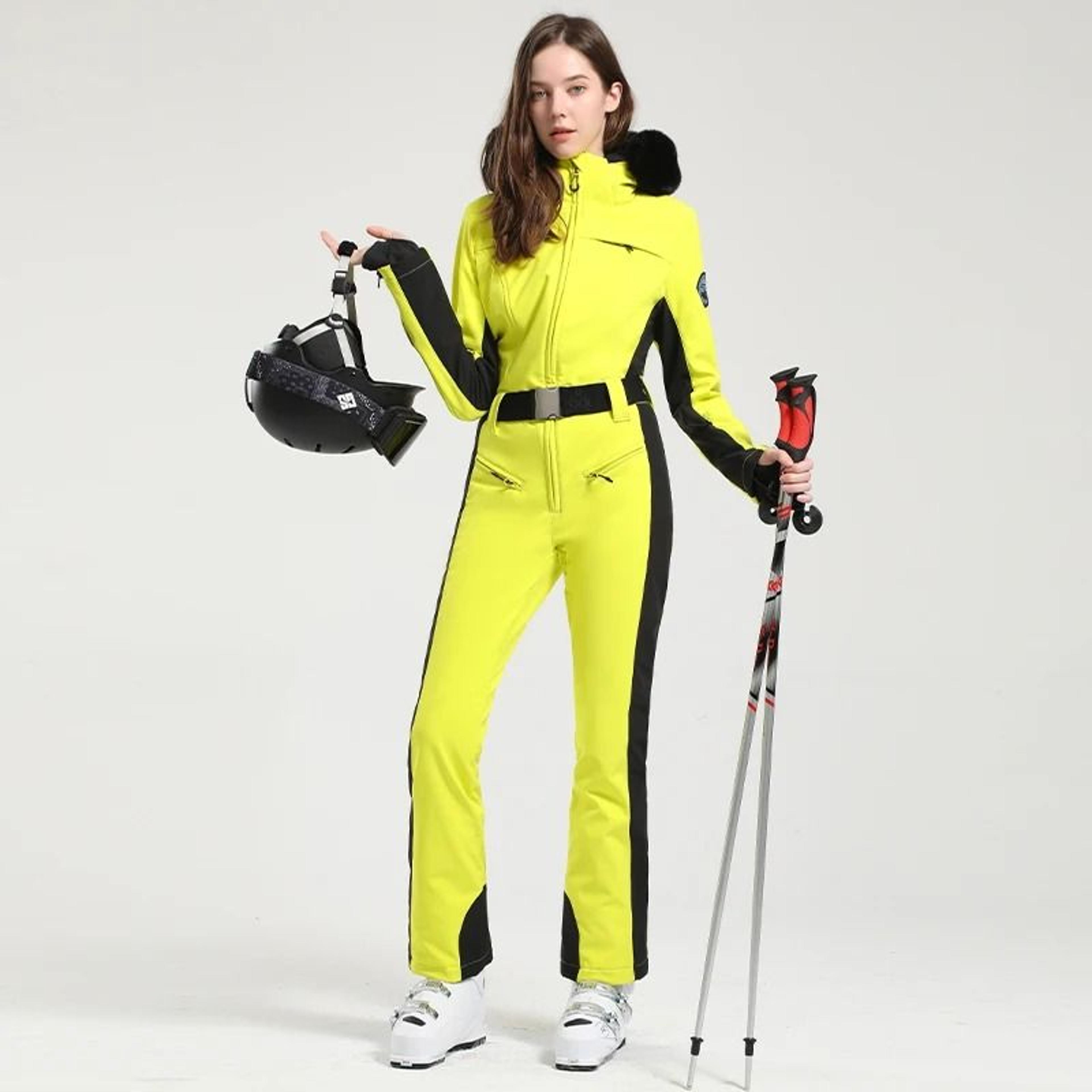 women one piece ski suit winter waterproof windproof thick snowboard overalls