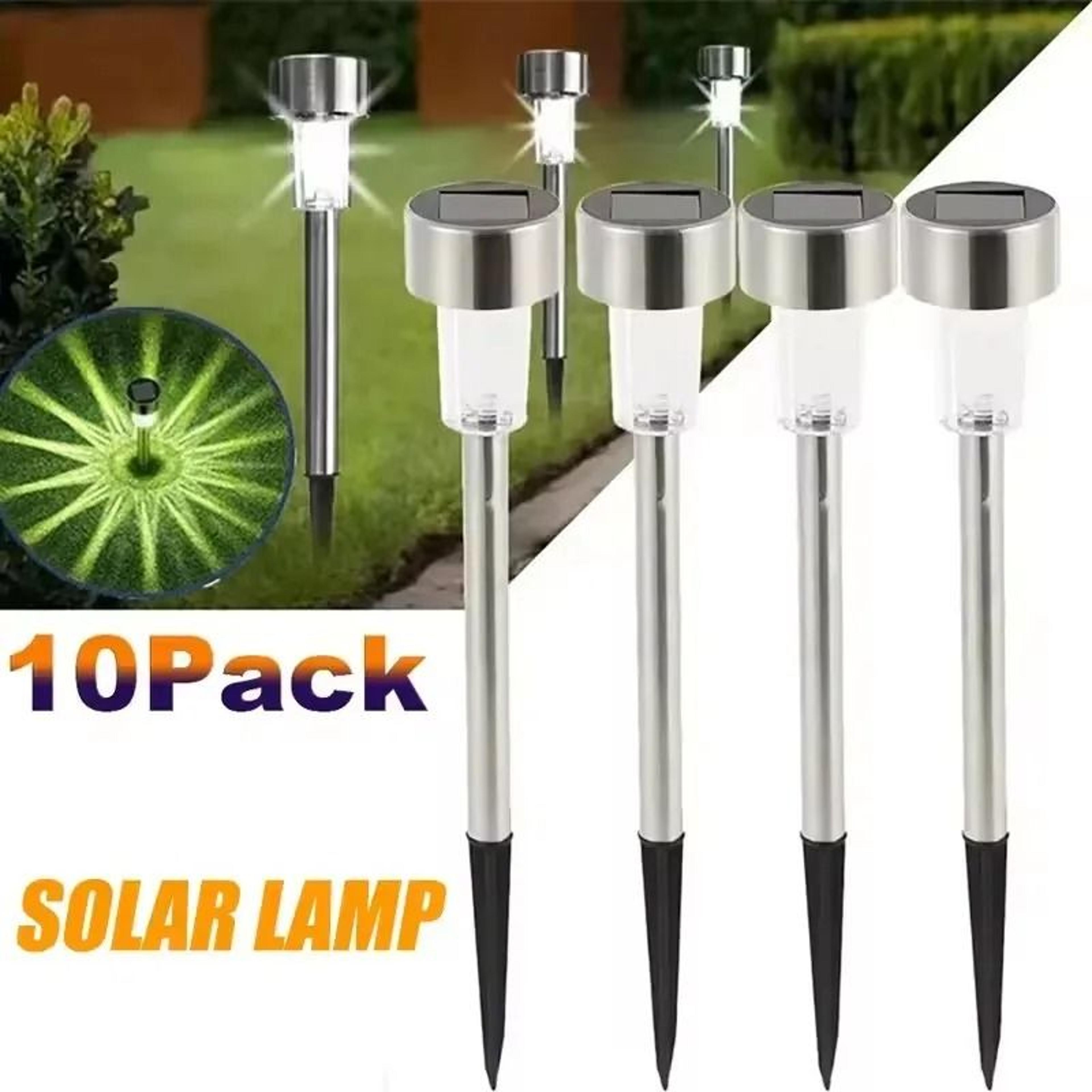 outdoor solar garden pathway lights set