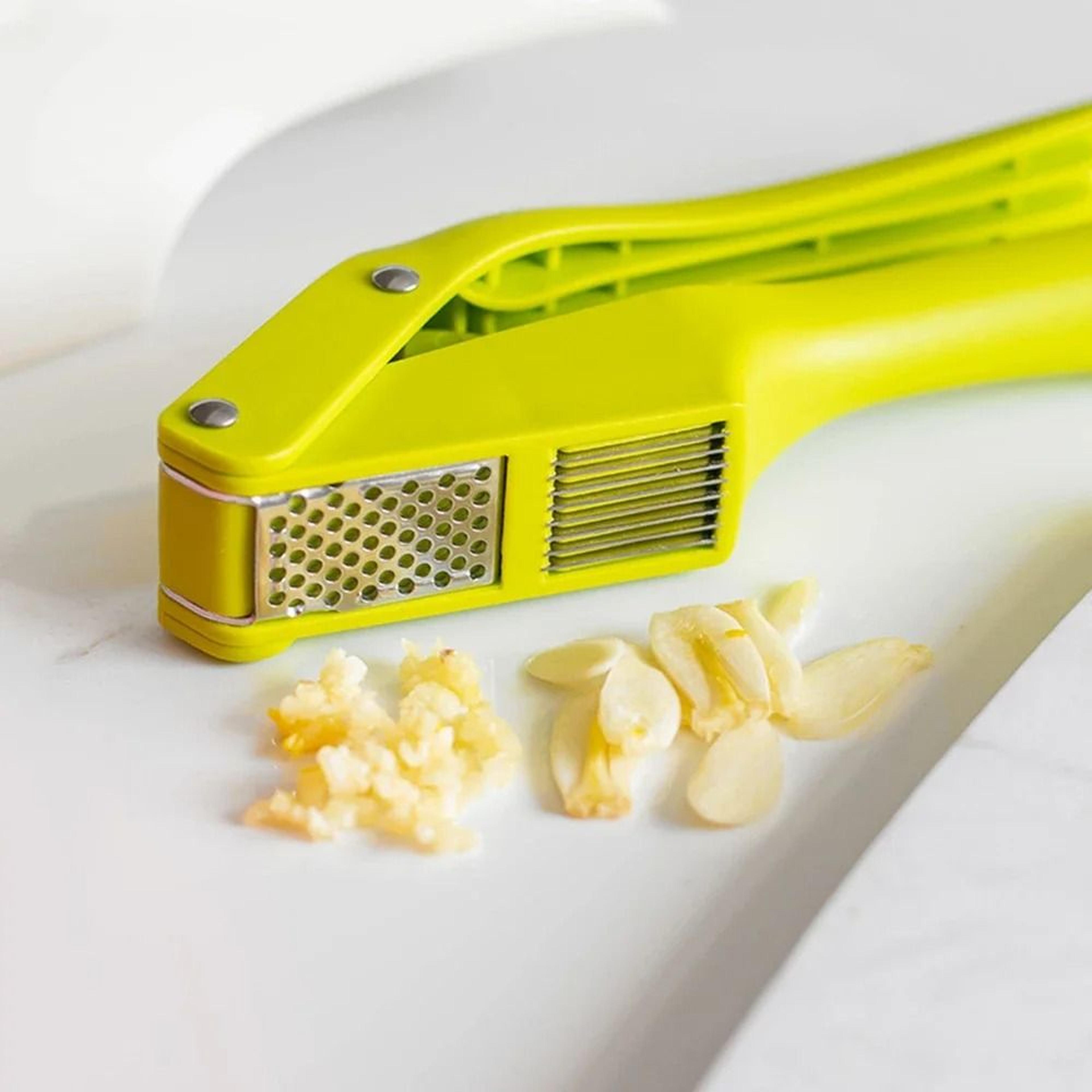 garlic press and garlic slicer 2 in 1 manual kitchen tool