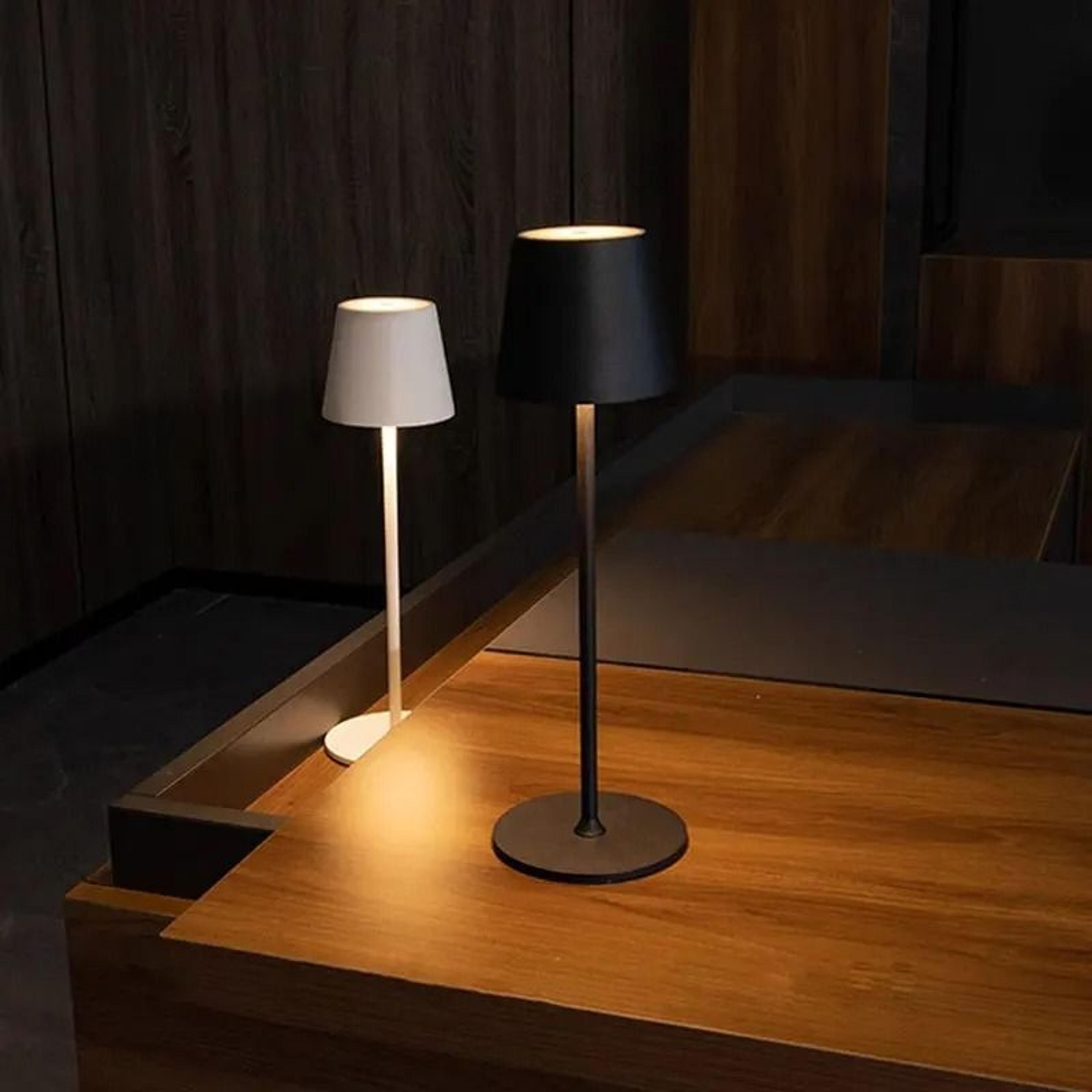 retro led desk lamp – touch control, three-color dimmable, usb rechargeable
