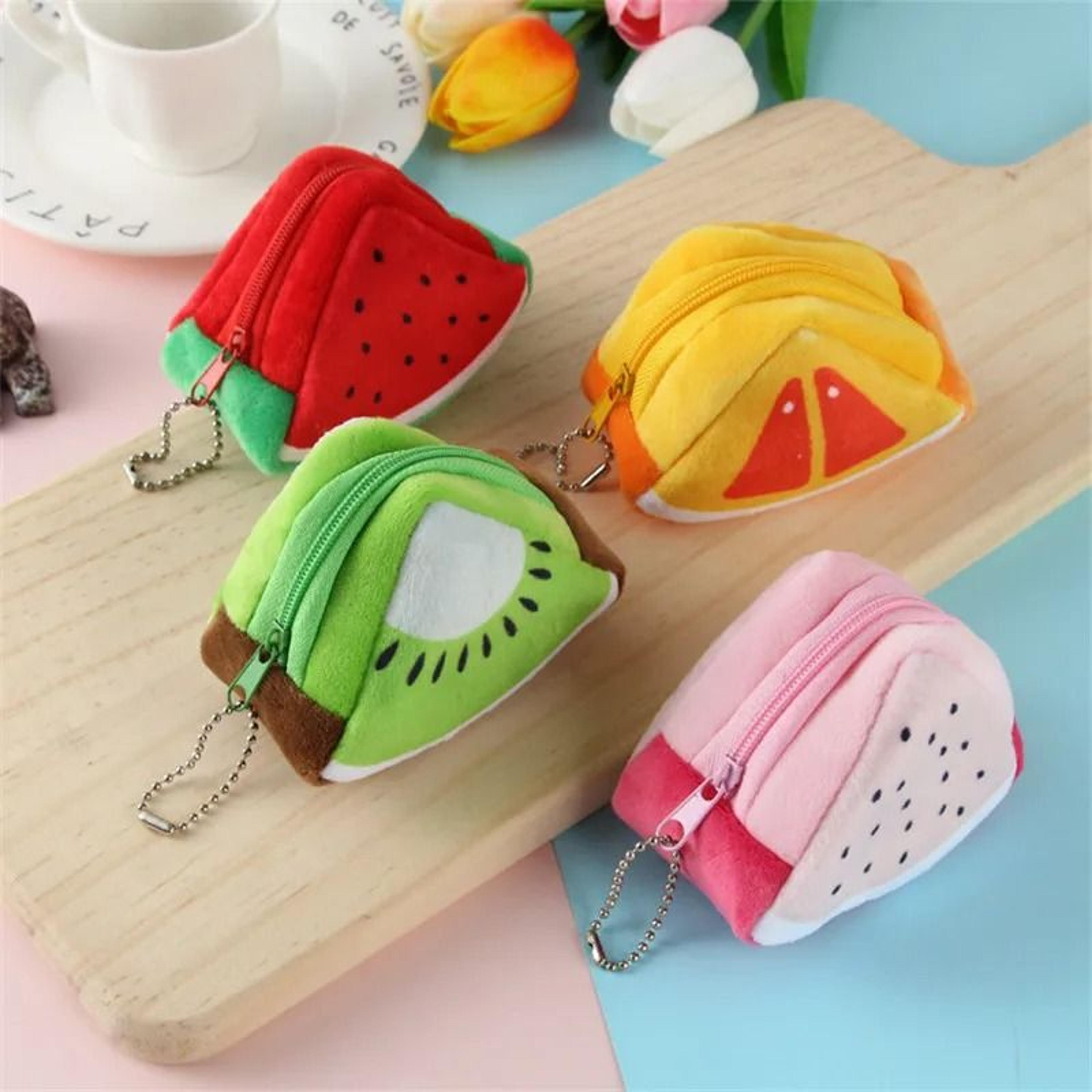 fruit plush coin purse – cute 3d mini wallet for kids and adults