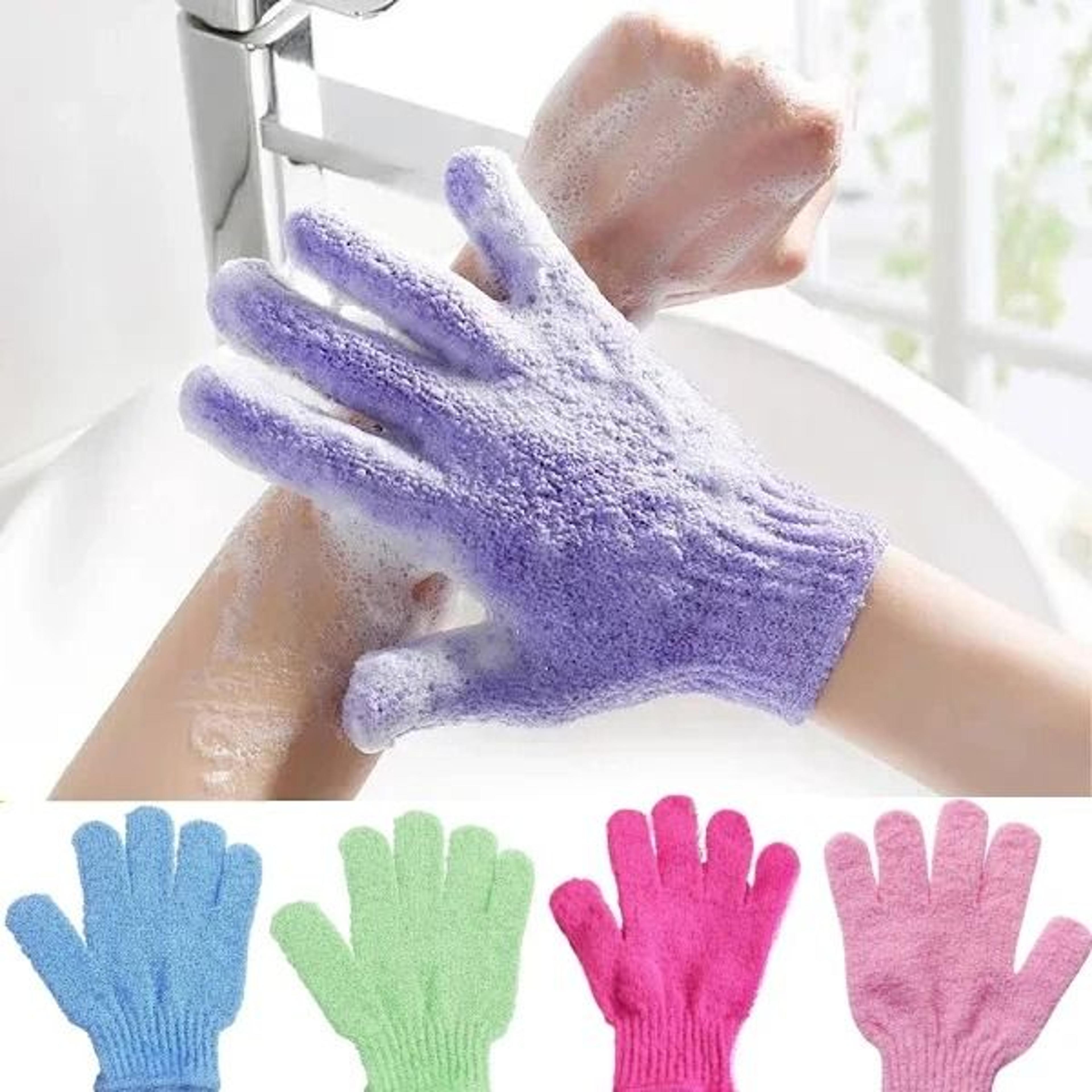 exfoliating bath gloves