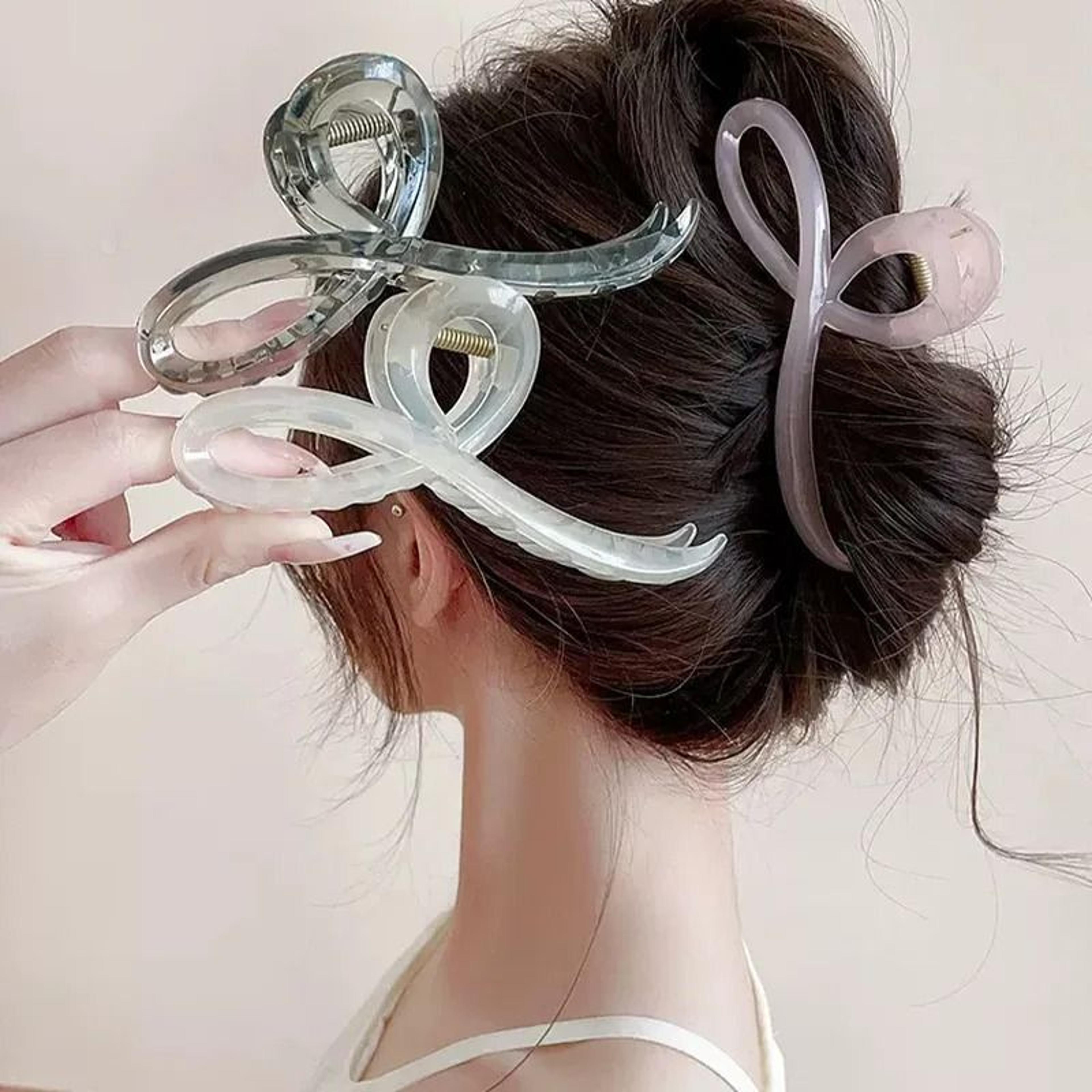 jelly bow hair claw clip