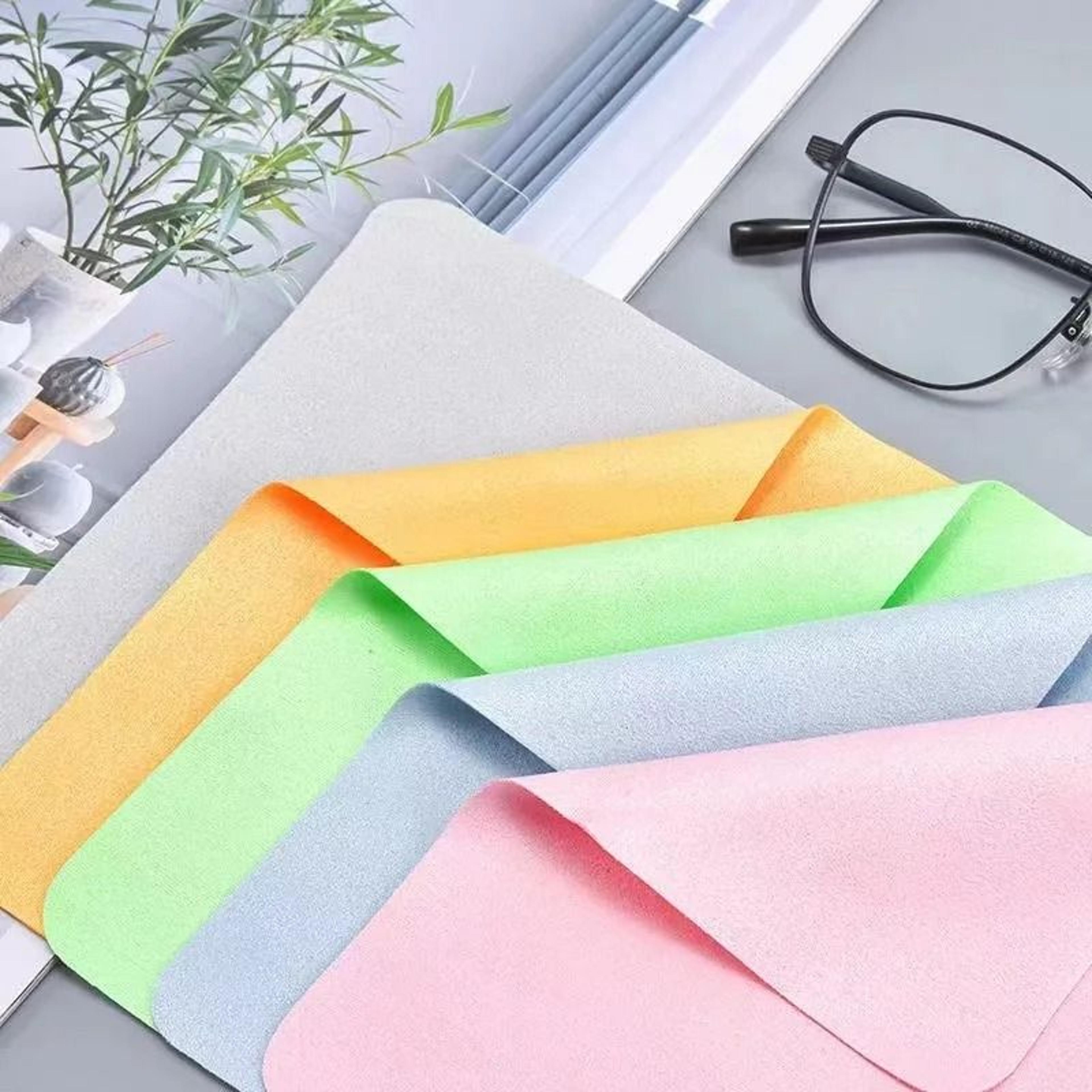 microfiber eyeglass cleaning cloth set – 5 pack for lenses, screens, cameras, and more