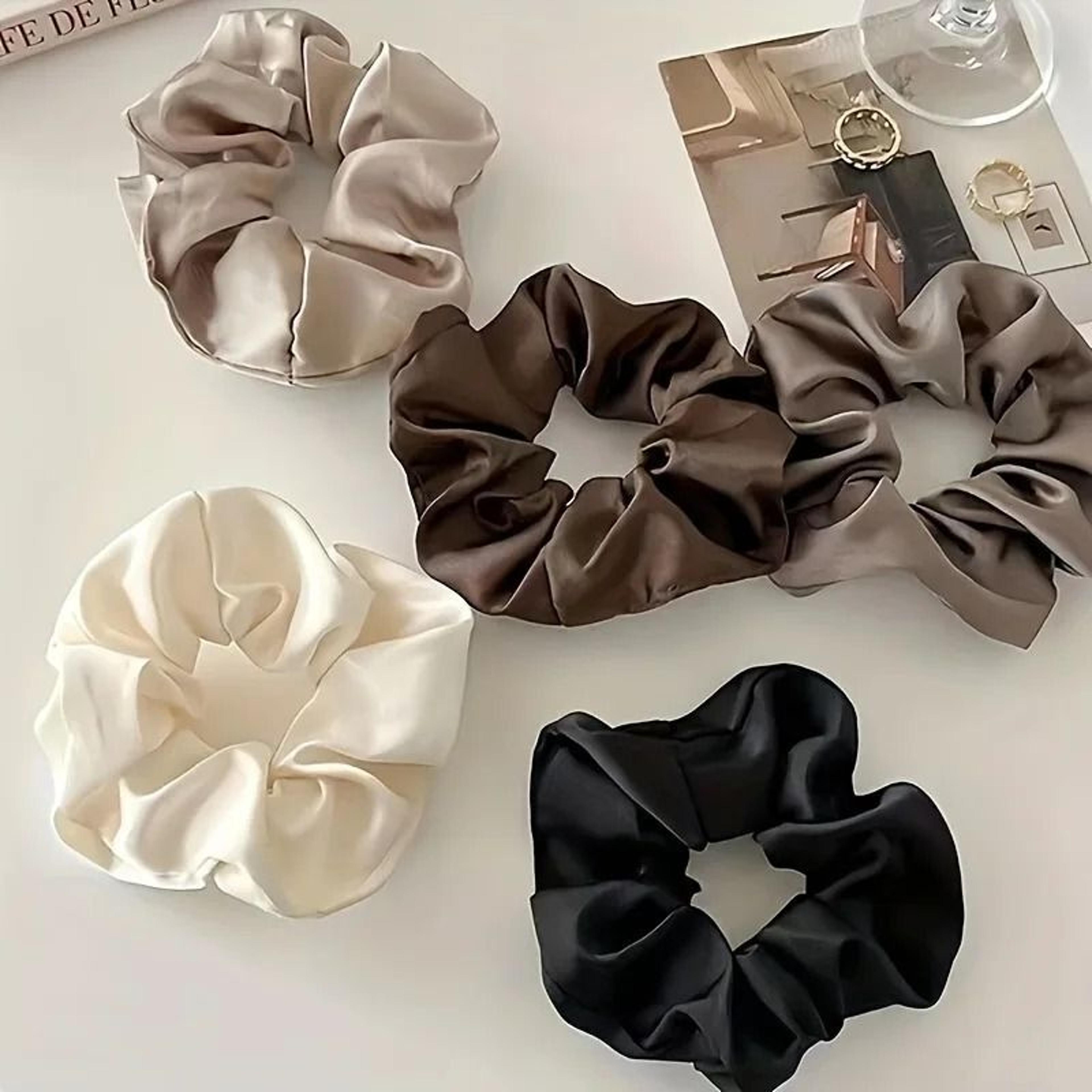 satin large scrunchie headband for women and girls