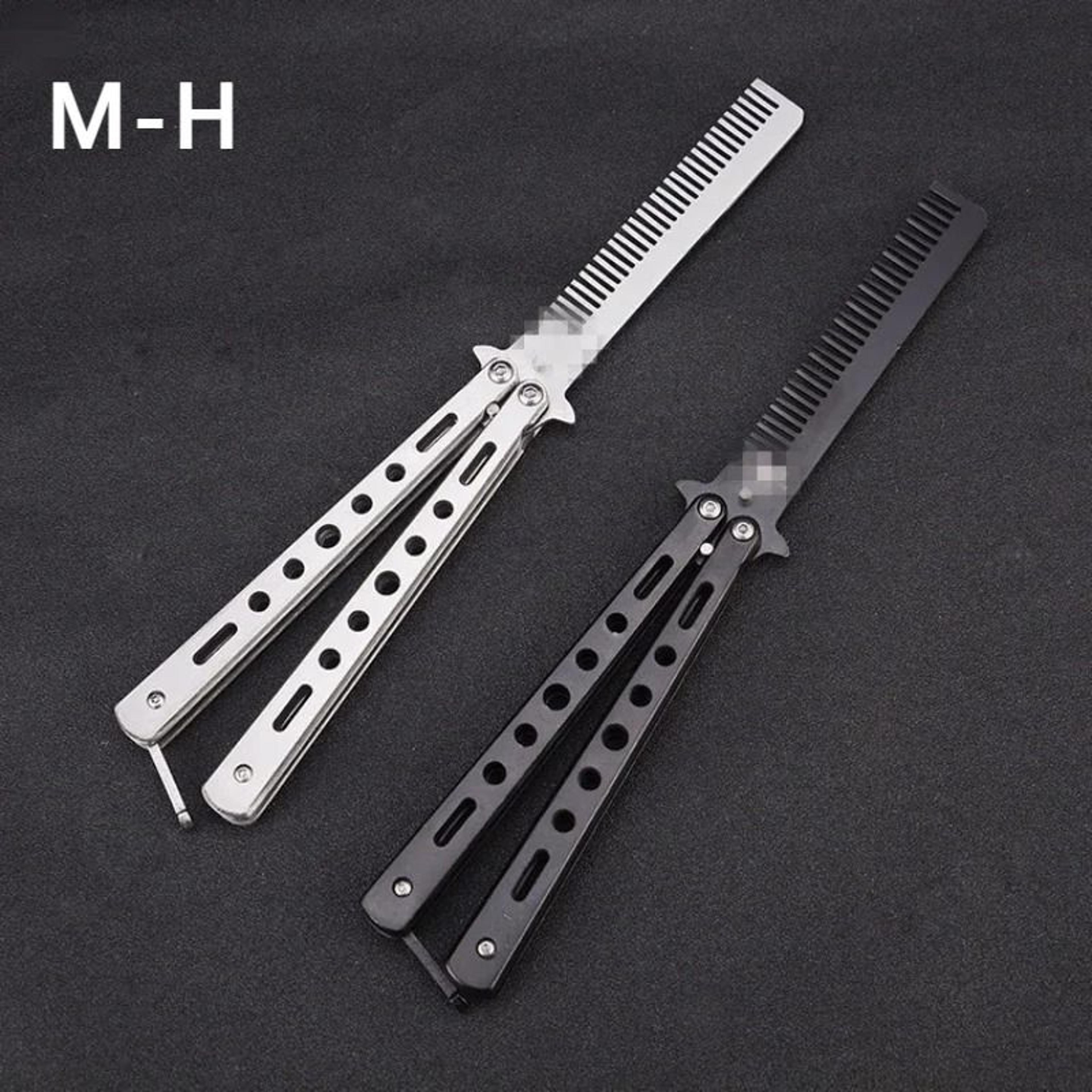 foldable butterfly training comb for hair and beard styling