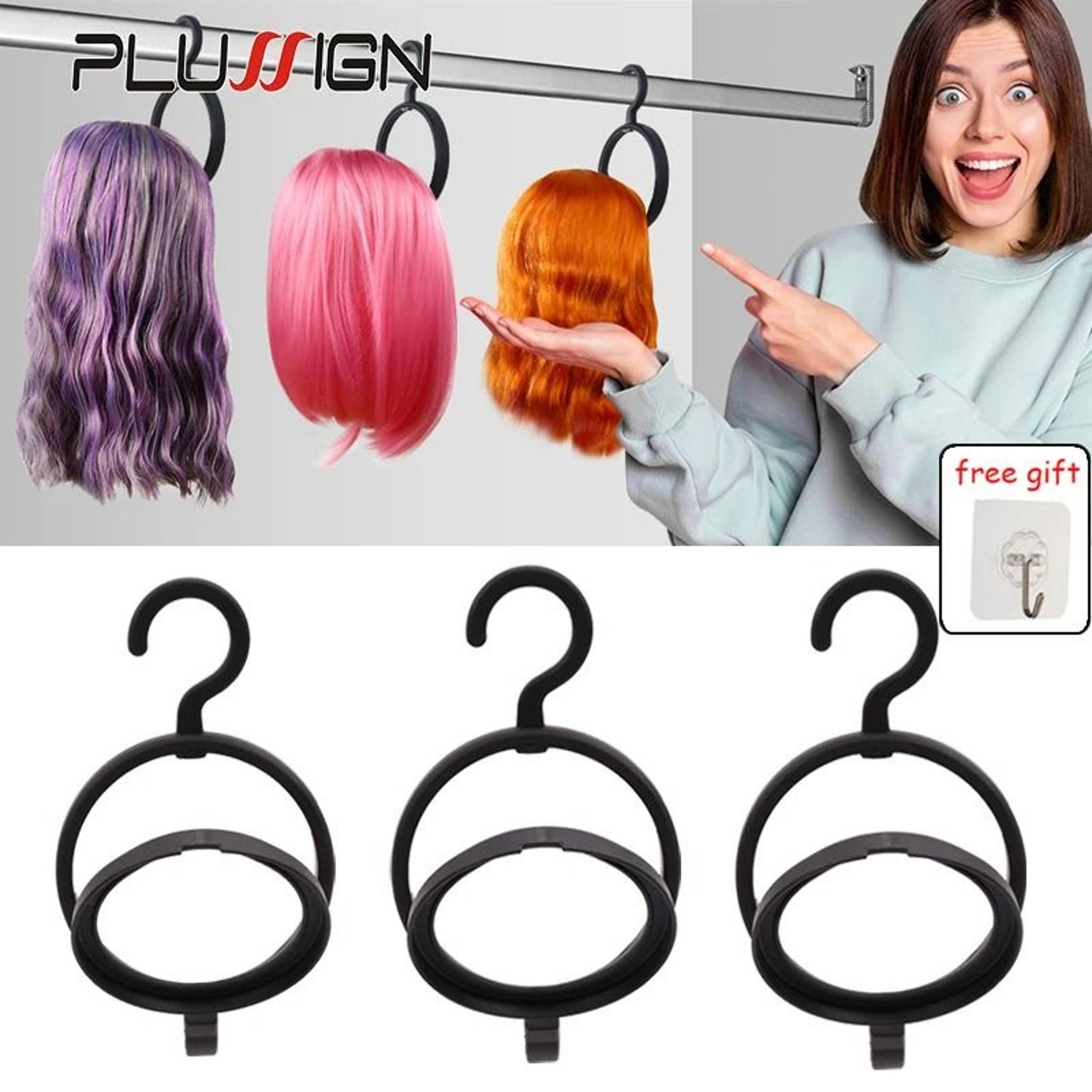hanging wig stand for wigs – space saving foldable wig hanger for easy storage and display