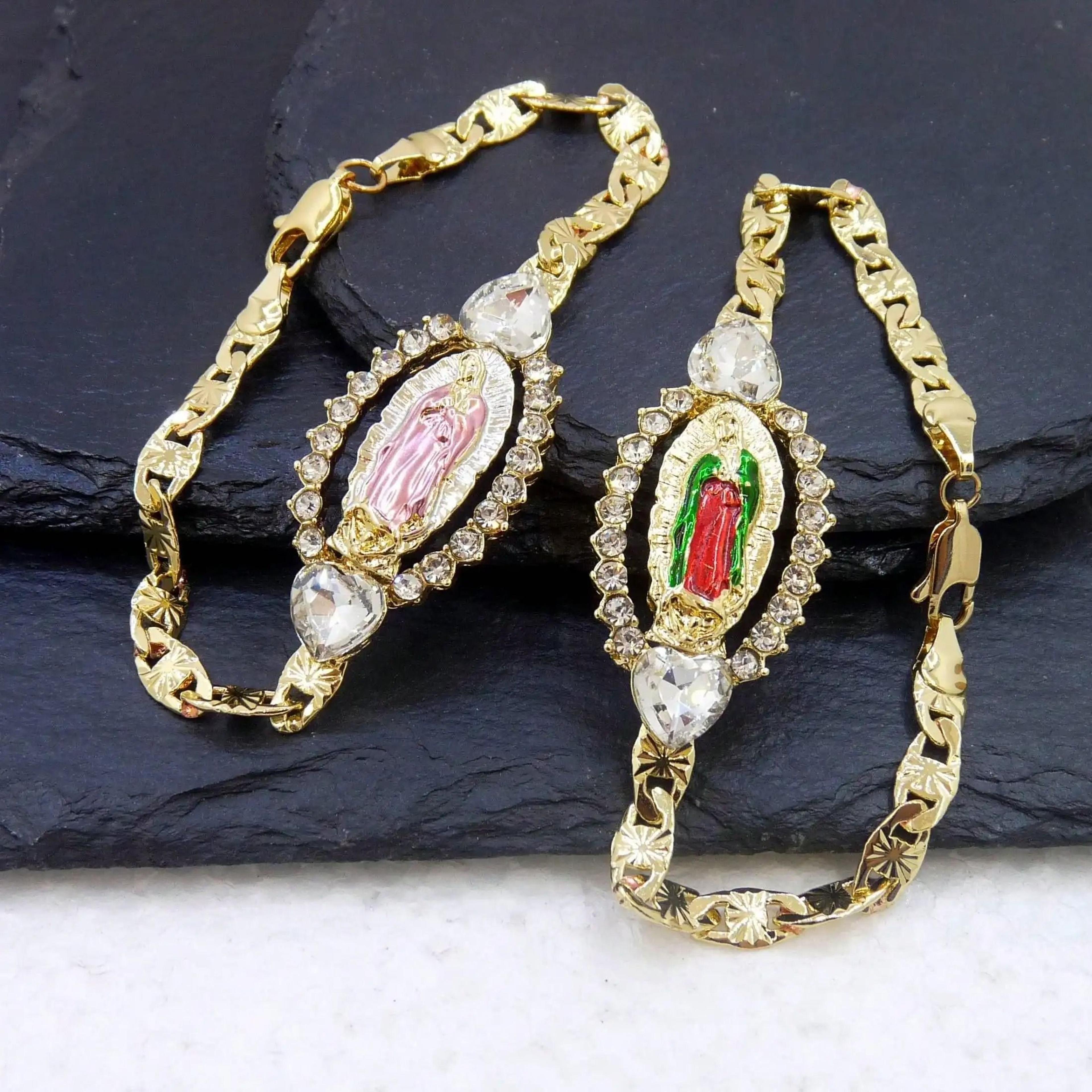 gold plated religious bracelet for women