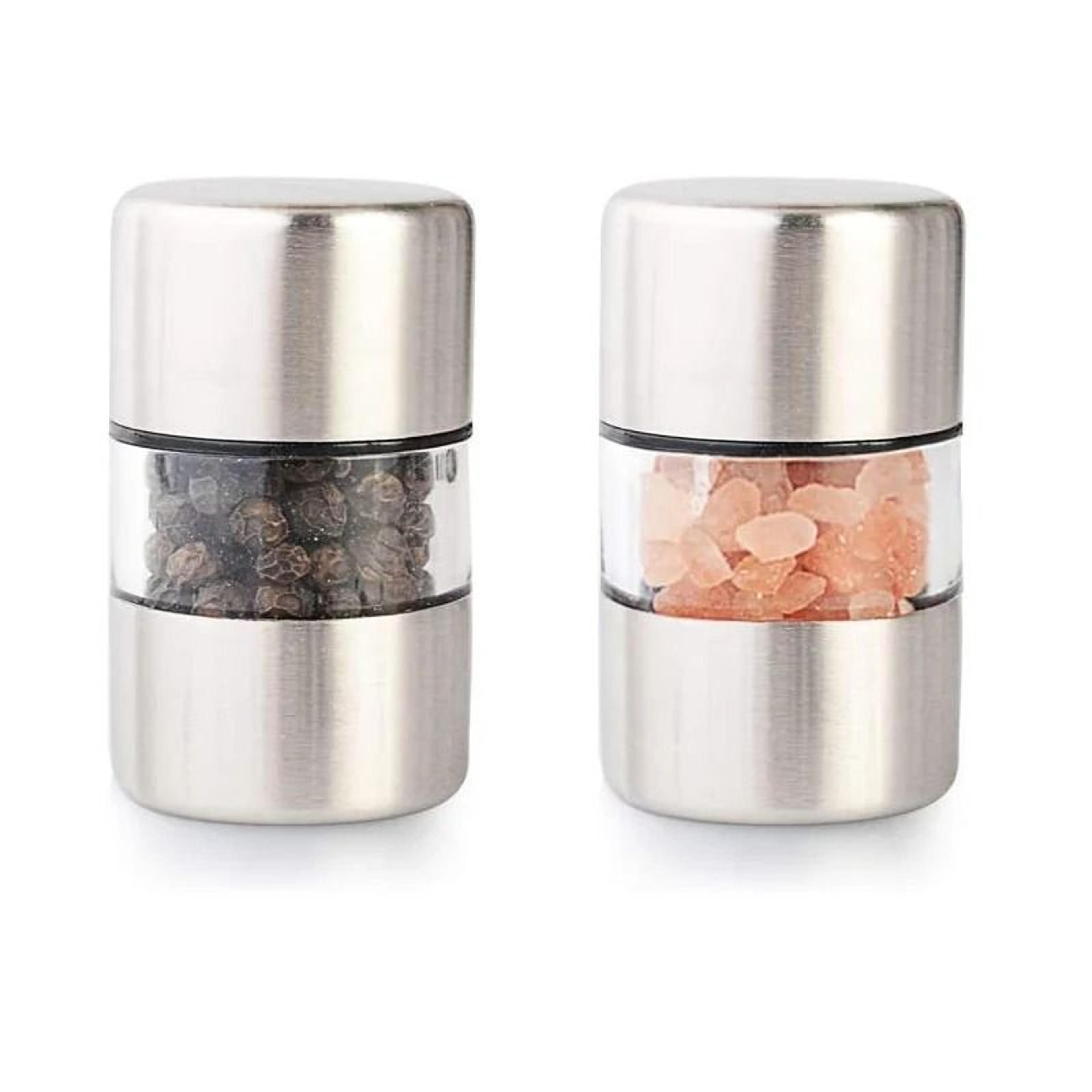 mini stainless steel salt and pepper grinder