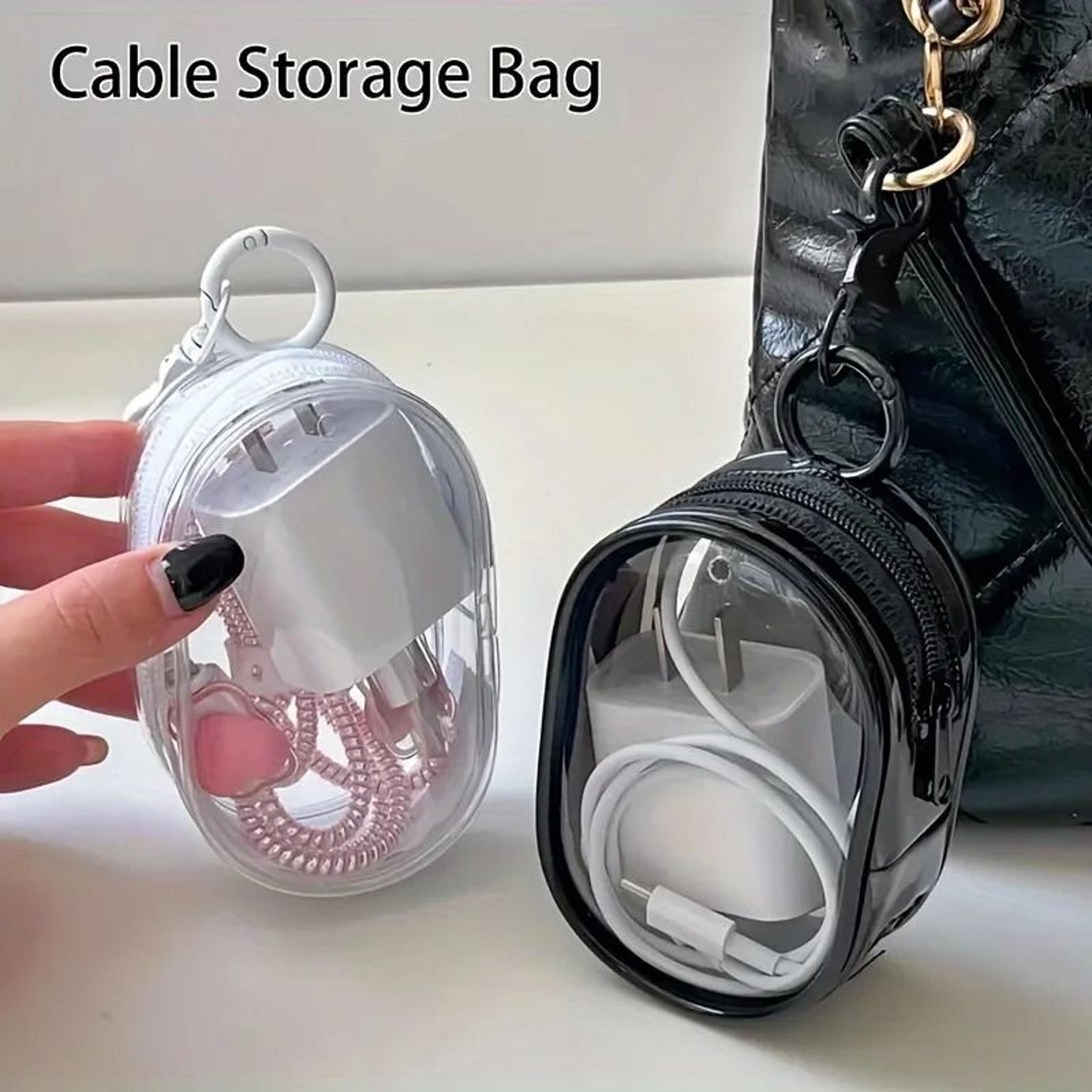portable mini clear zipper storage bag