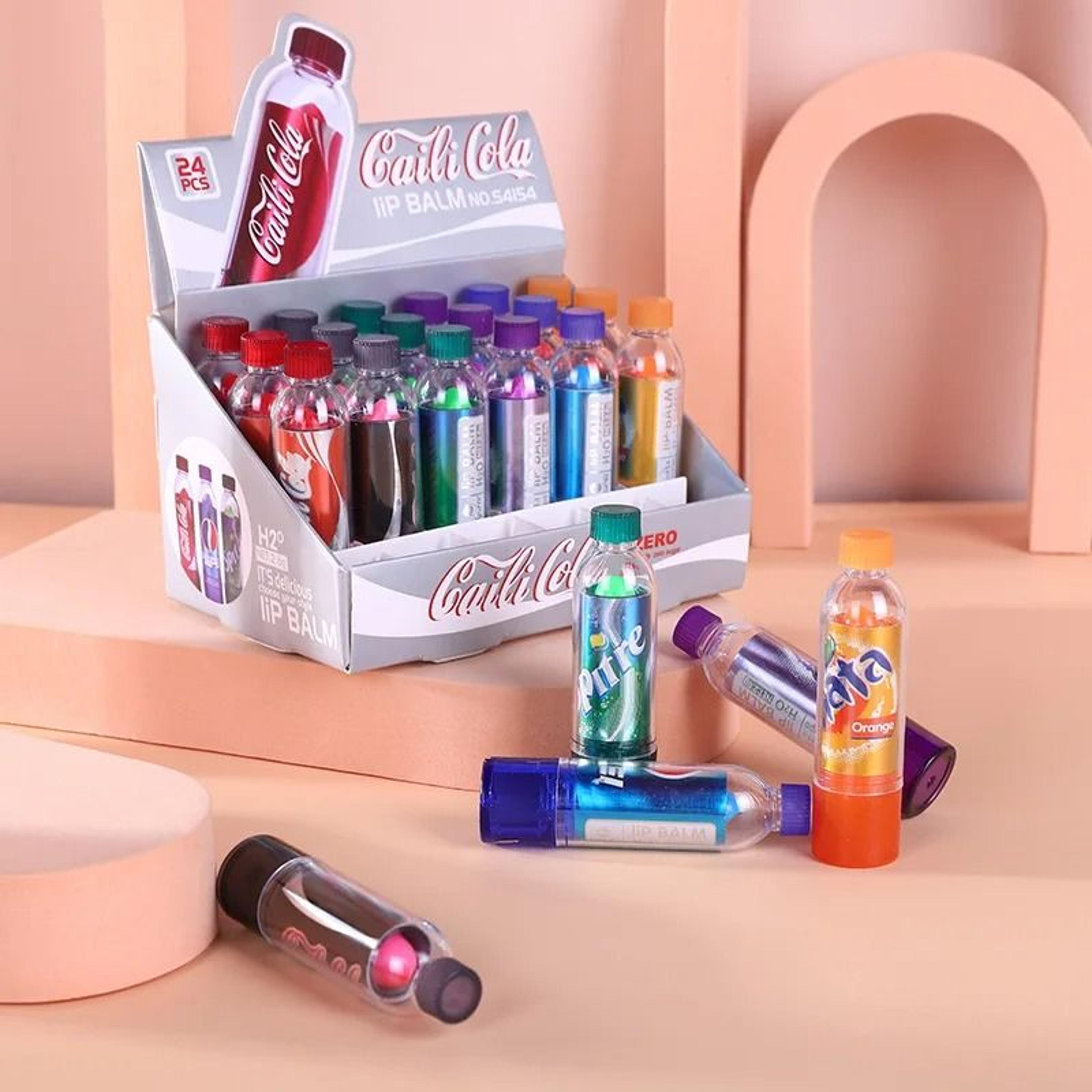 moisturizing color changing soda lip balm set cute kawaii lip care makeup