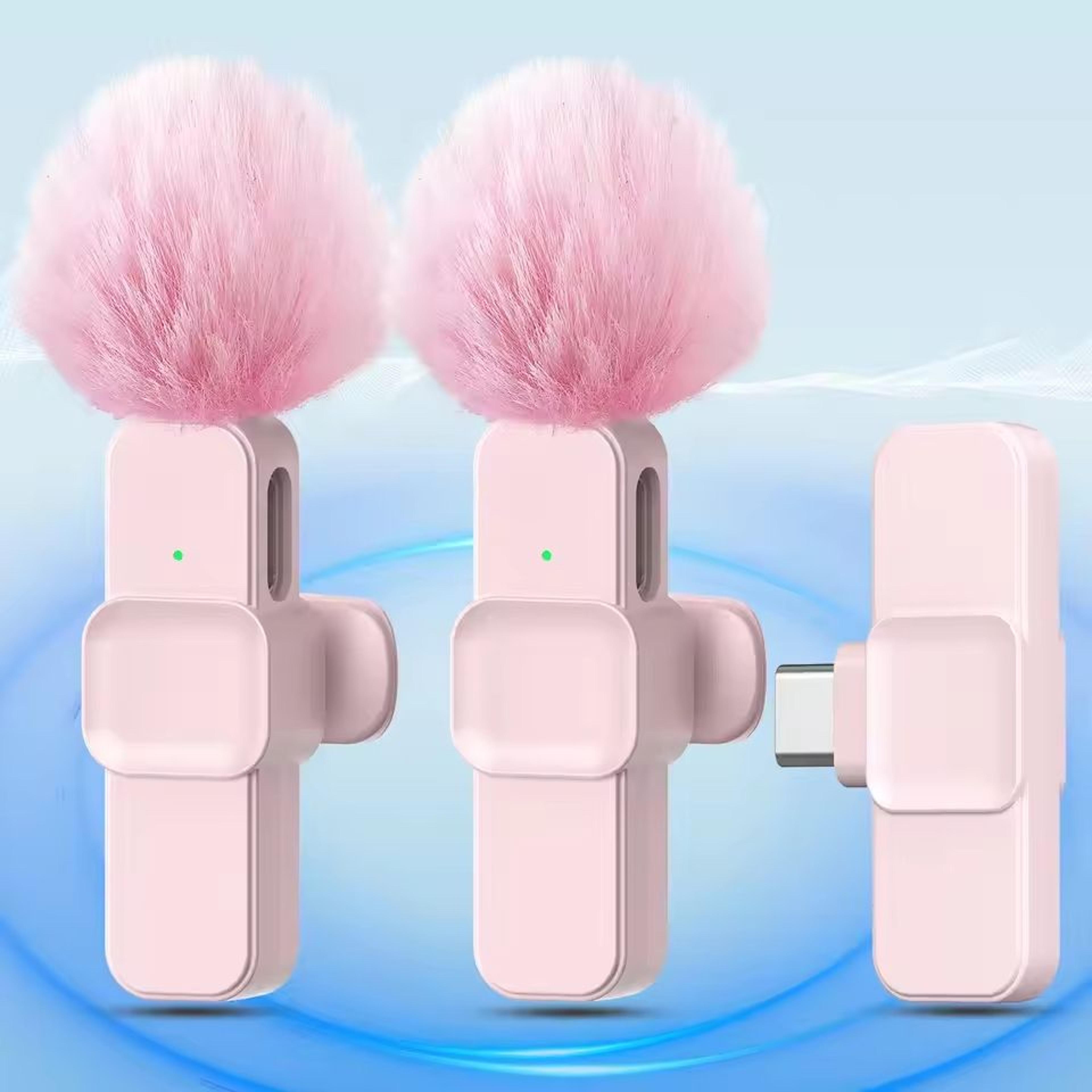 wireless lavalier microphone portable mini audio recording mic for phone and camera