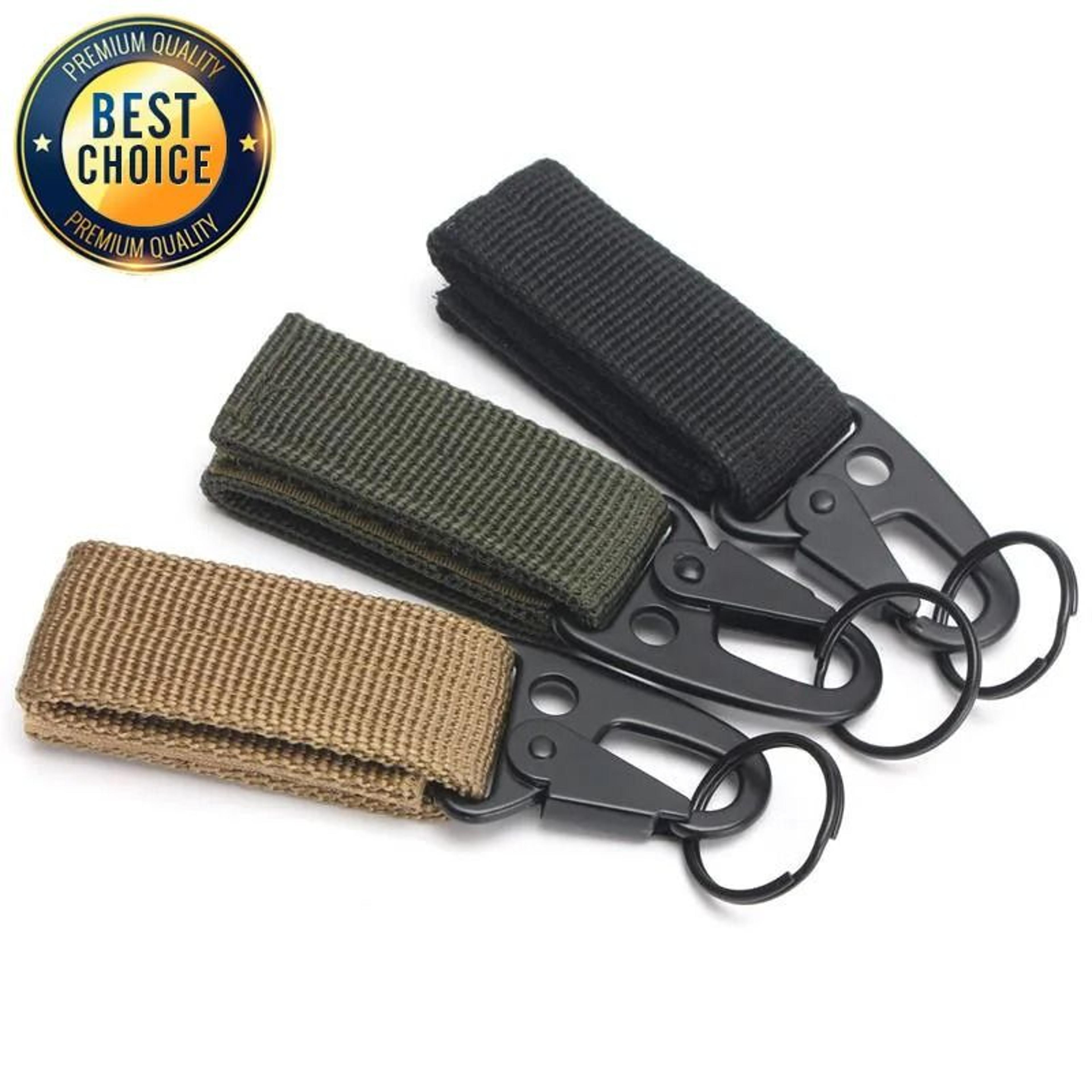 nylon carabiner key hook with molle webbing buckle for outdoor gear
