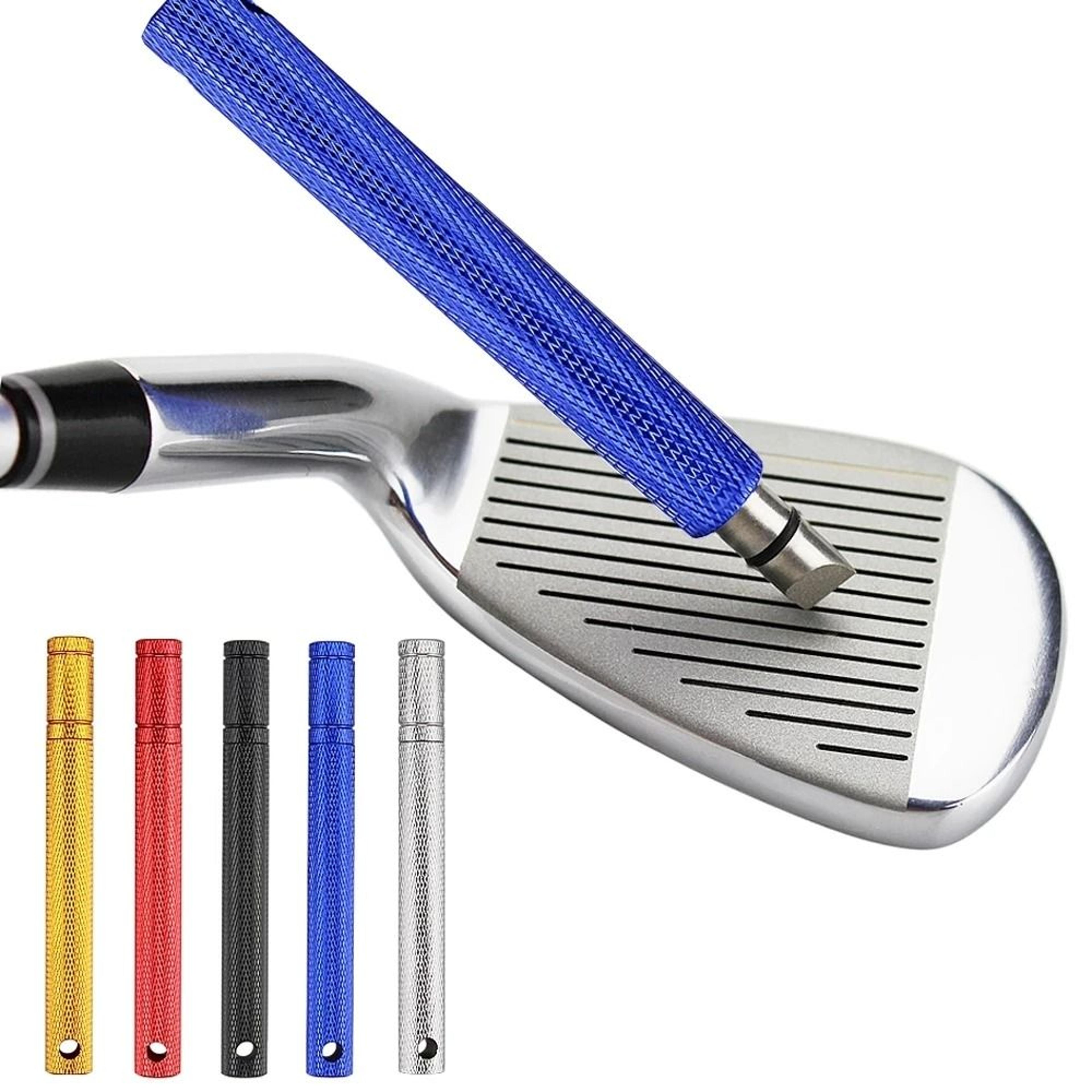 golf club groove sharpener tool with u/v regroover blade cleaning tip