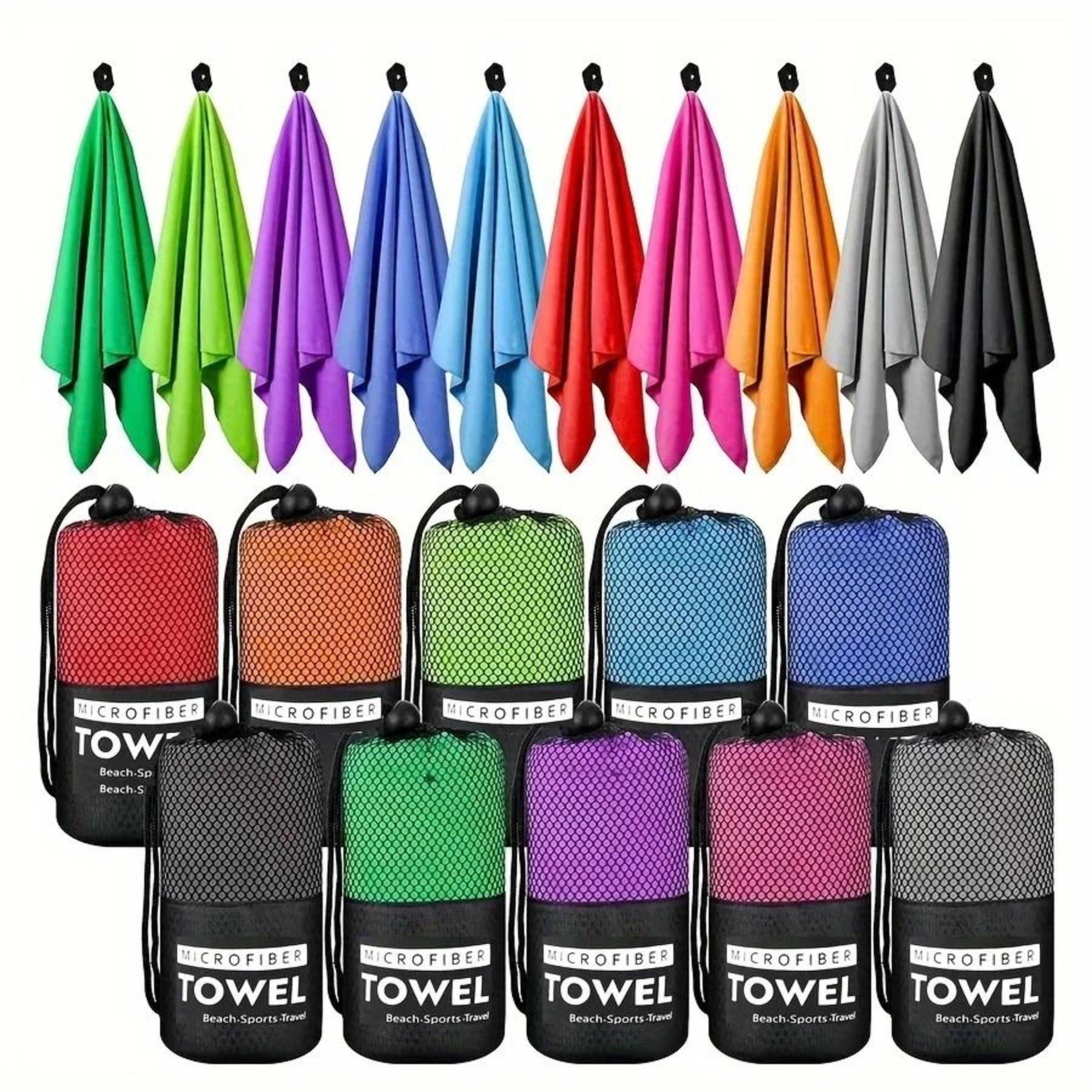 microfiber quick dry travel towel super absorbent lightweight for beach, gym, yoga, pool and bath