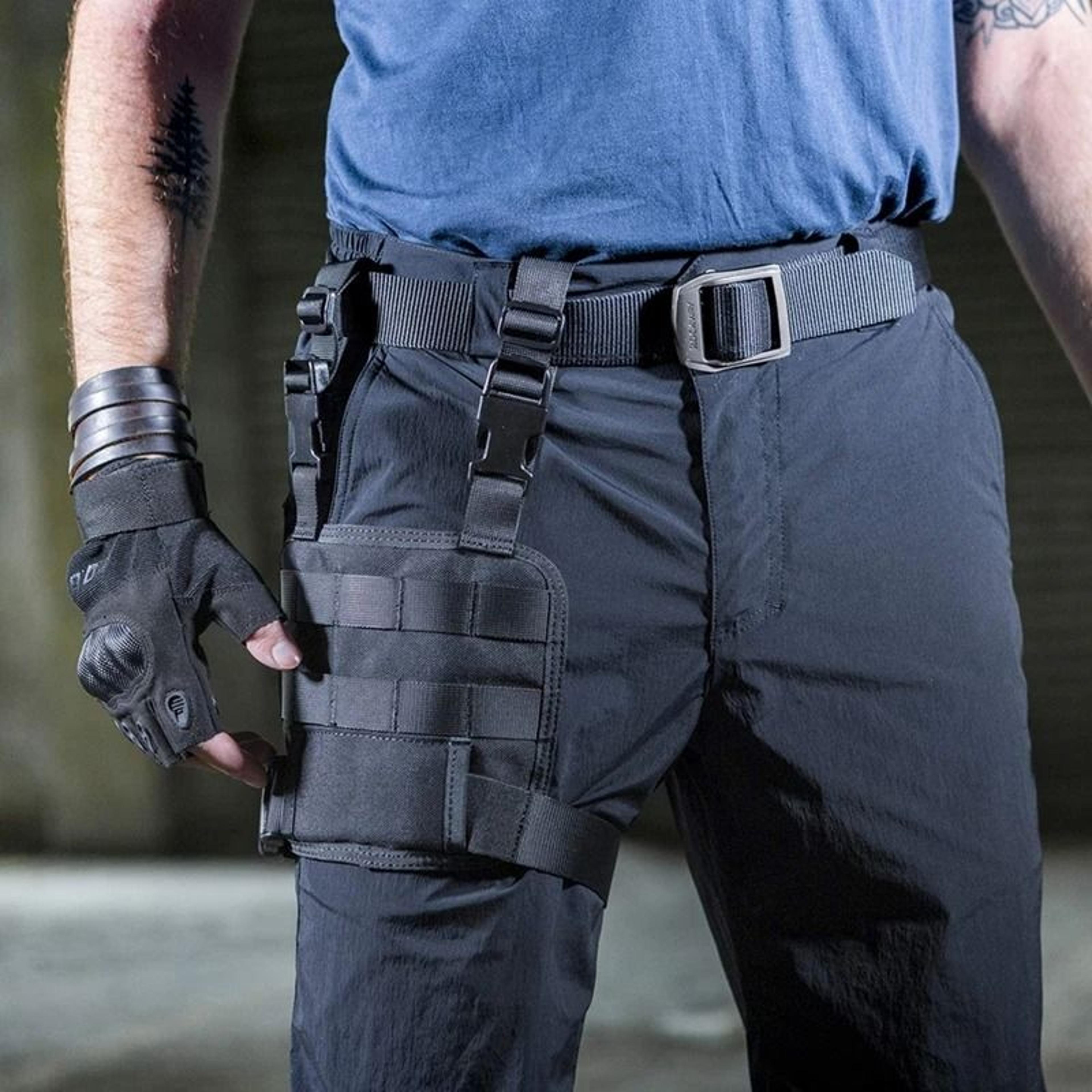 tactical drop leg platform hunting thigh molle rig with adjustable straps