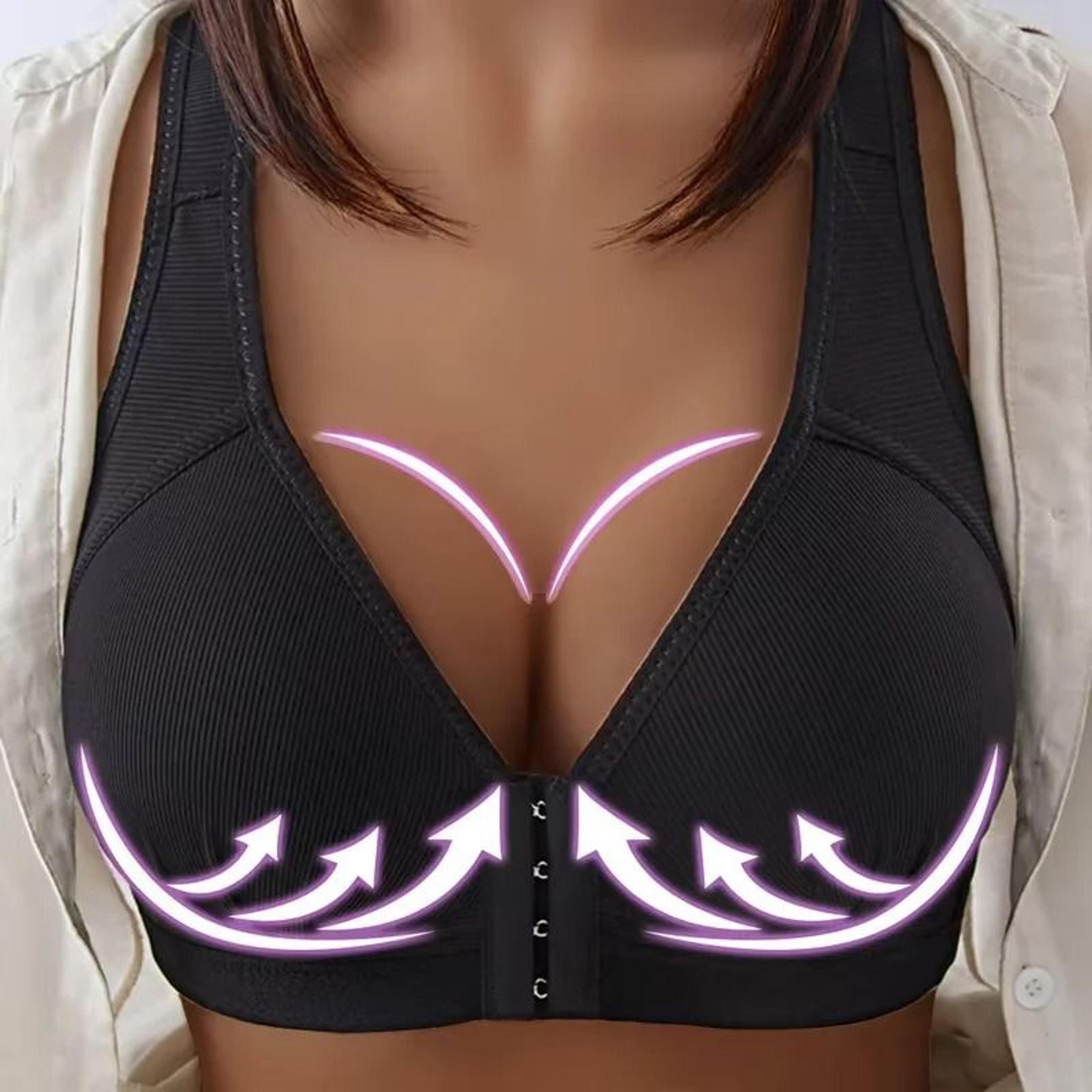 push up front button bra without steel ring womens full support bralette lift up underwear