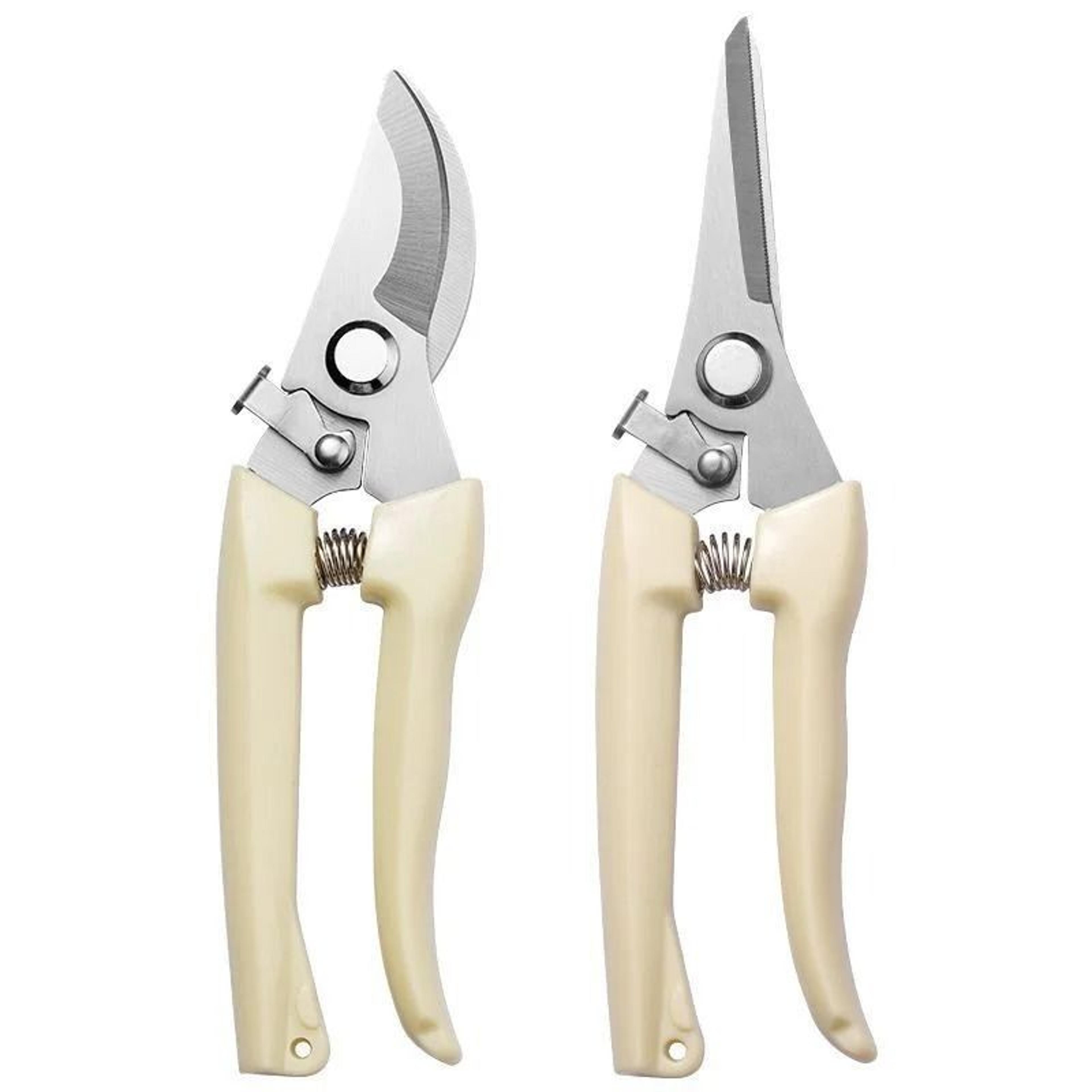 stainless steel pruning scissors garden bypass hand shear cutting tool