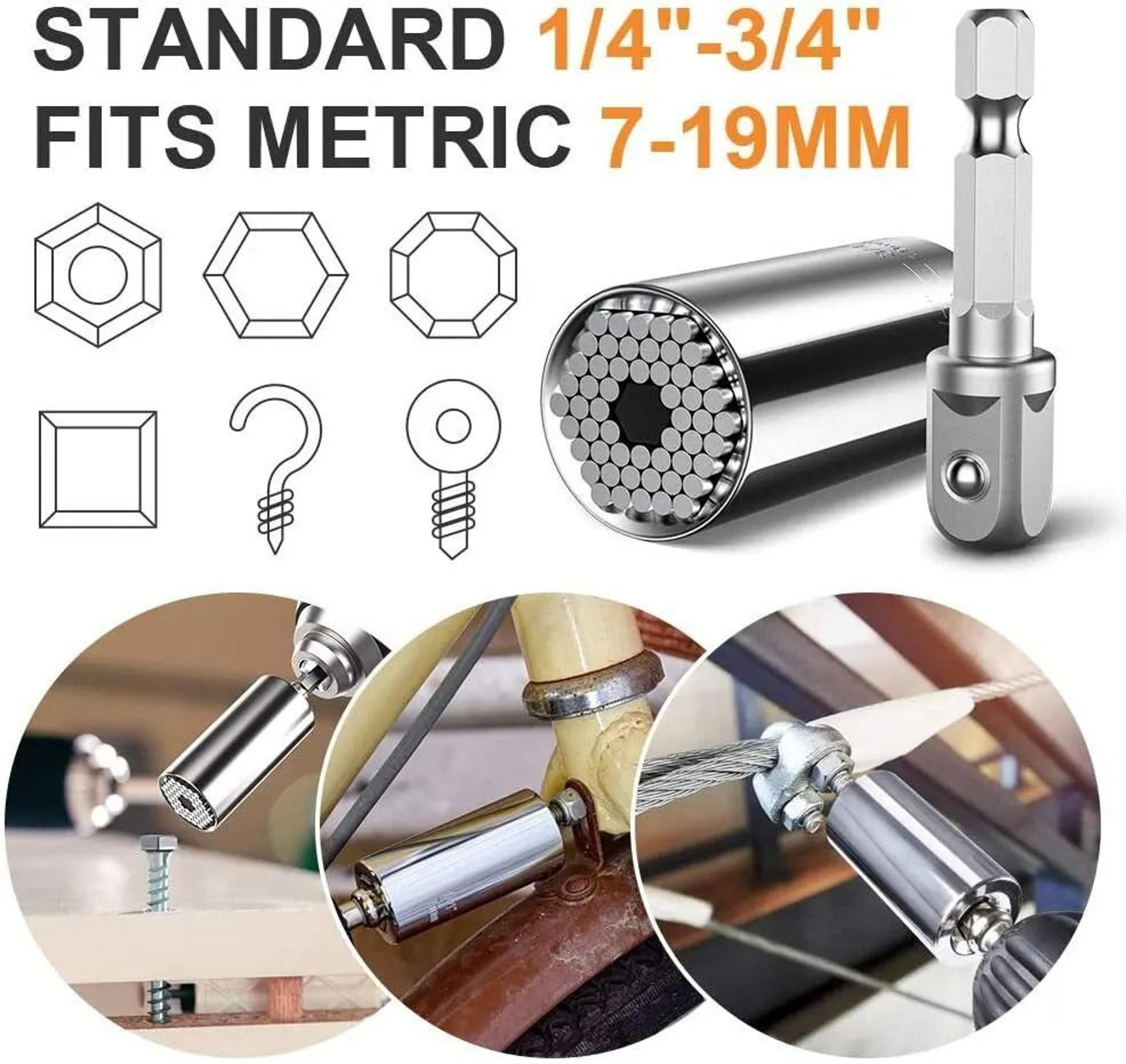 universal magic socket tool set 7 to 19 mm multi purpose wrench extension adapter