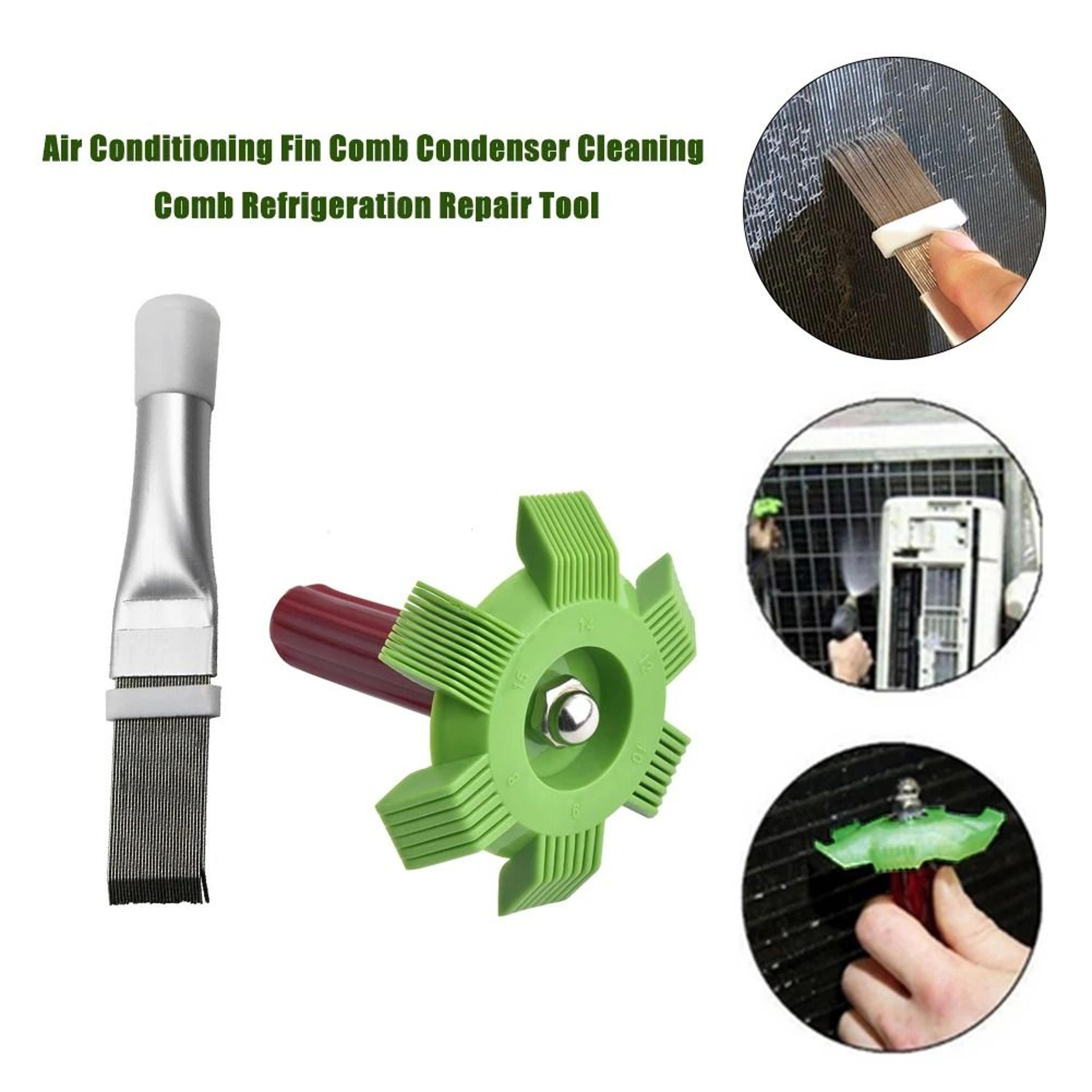 portable fin comb and condenser cleaning brush for air conditioners and radiators