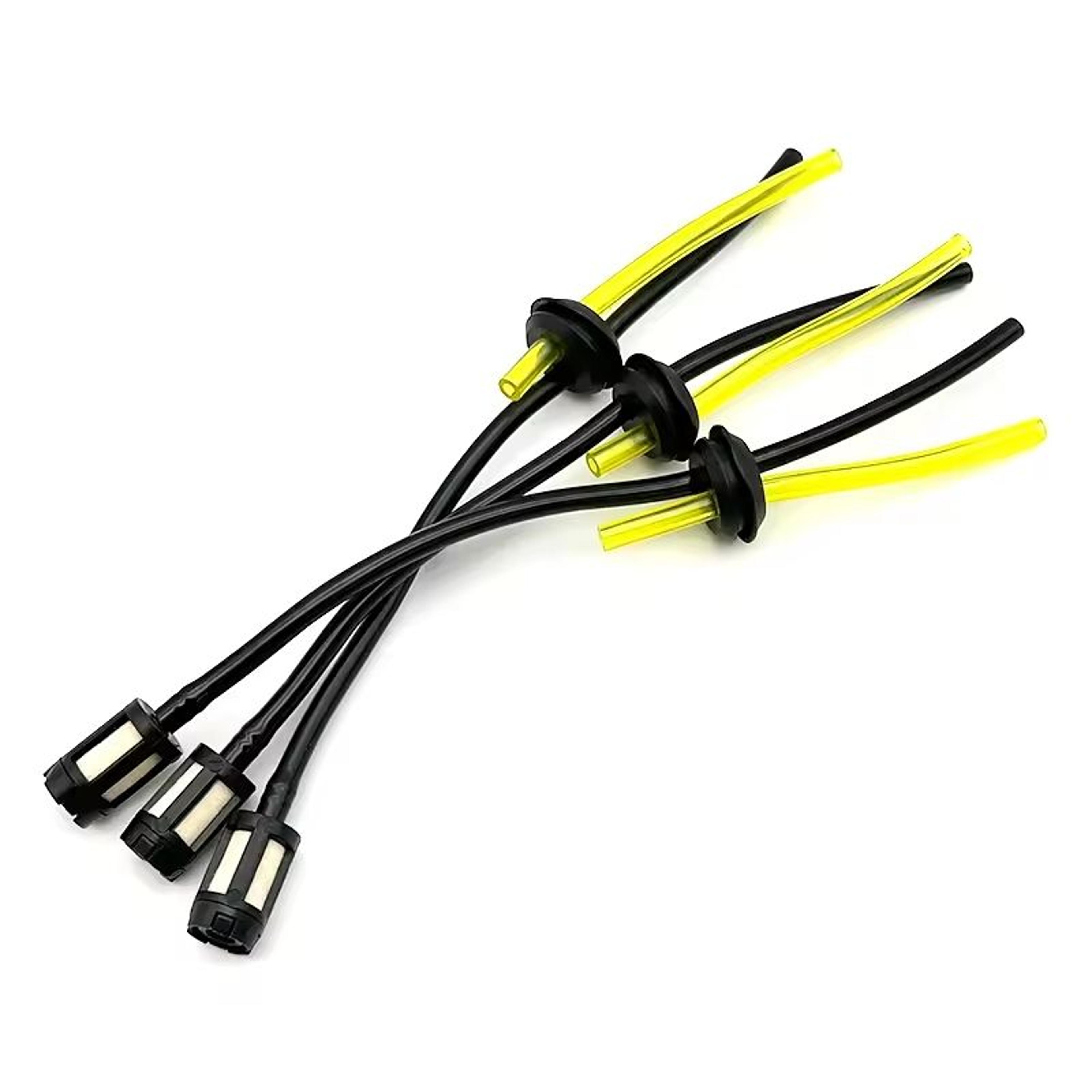 fuel line hose with tank filter replacement for trimmers and brush cutters