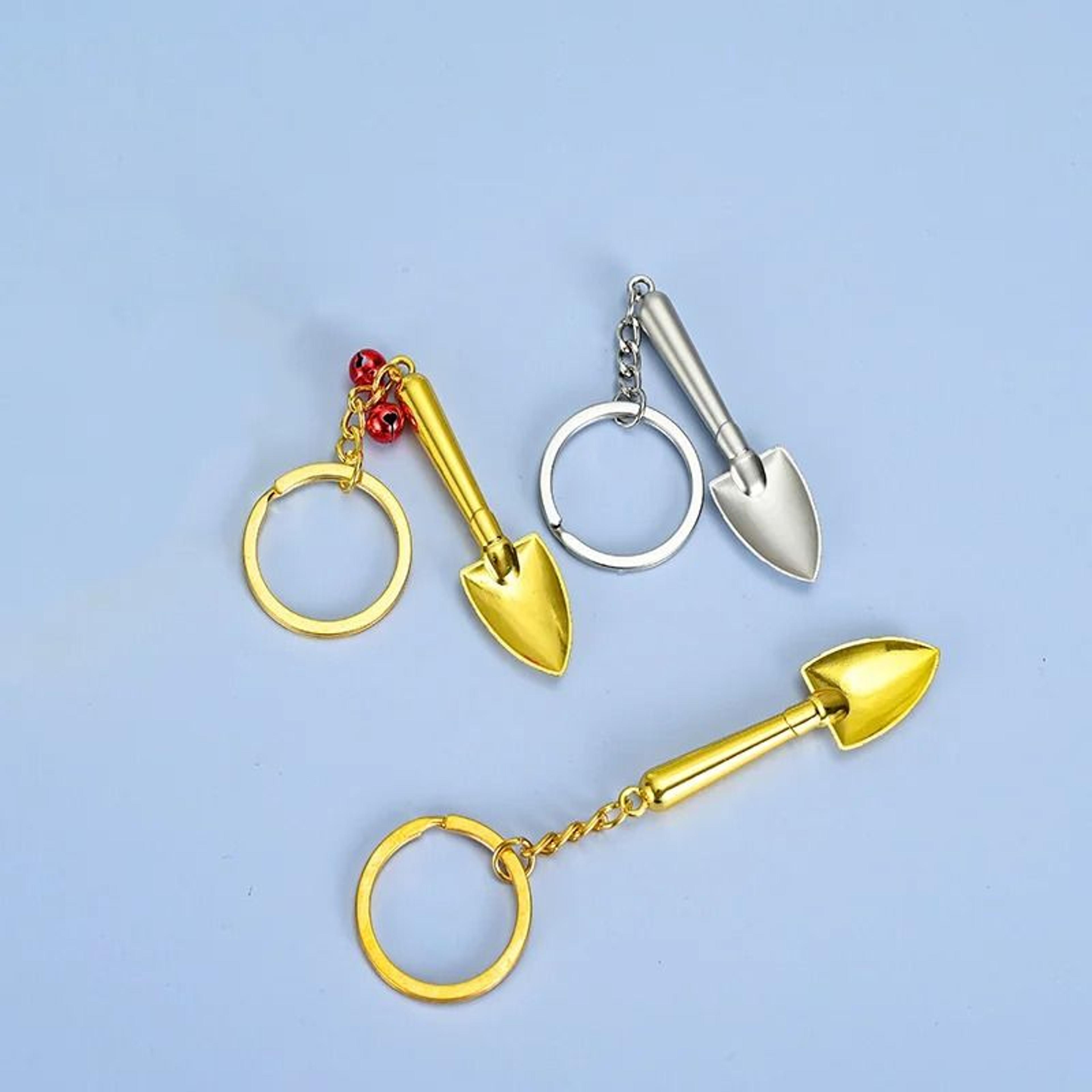 shovel spade trowel keychain pendant for gifts and diy accessories