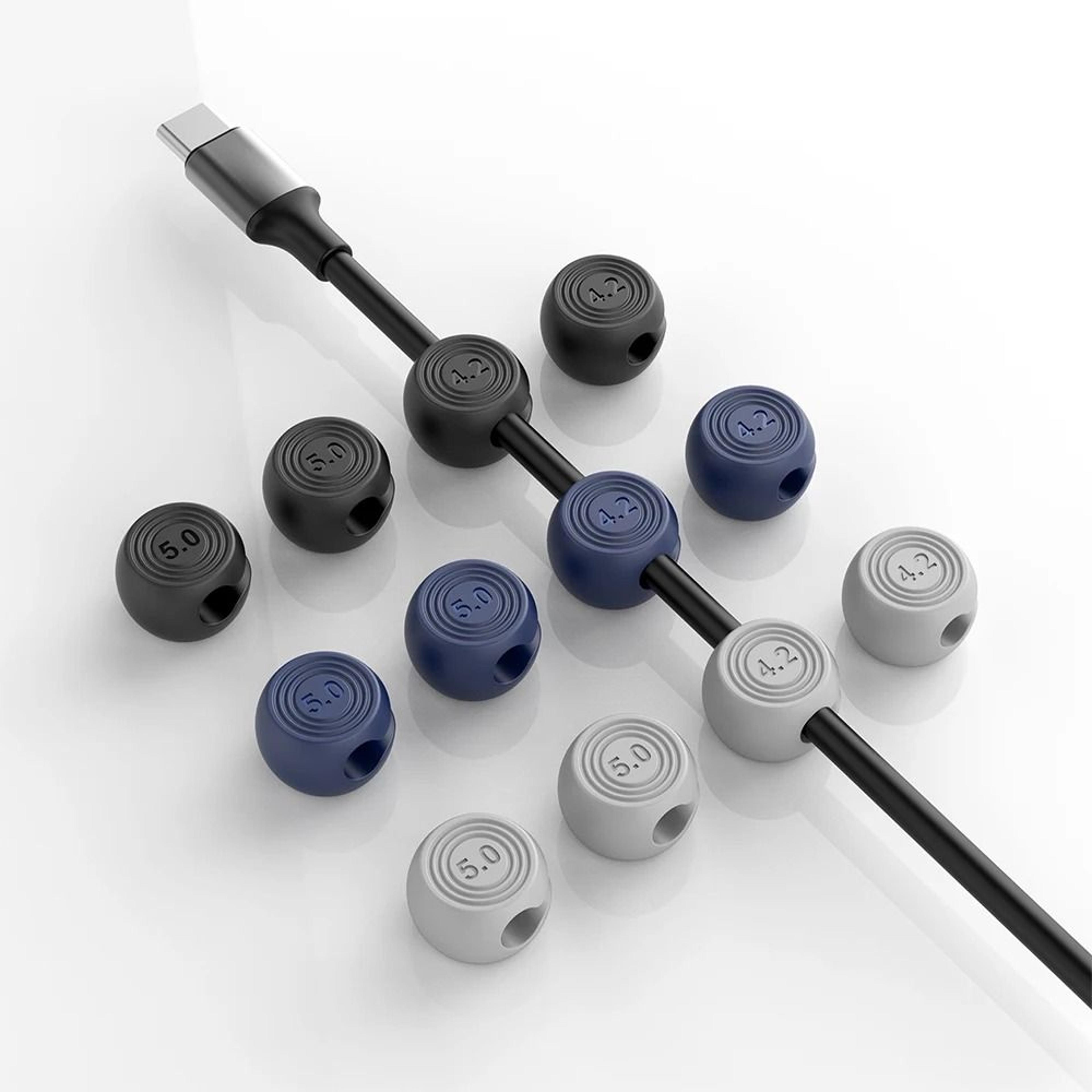 magnetic cable management set with cable holder clips for desk and multipurpose organization