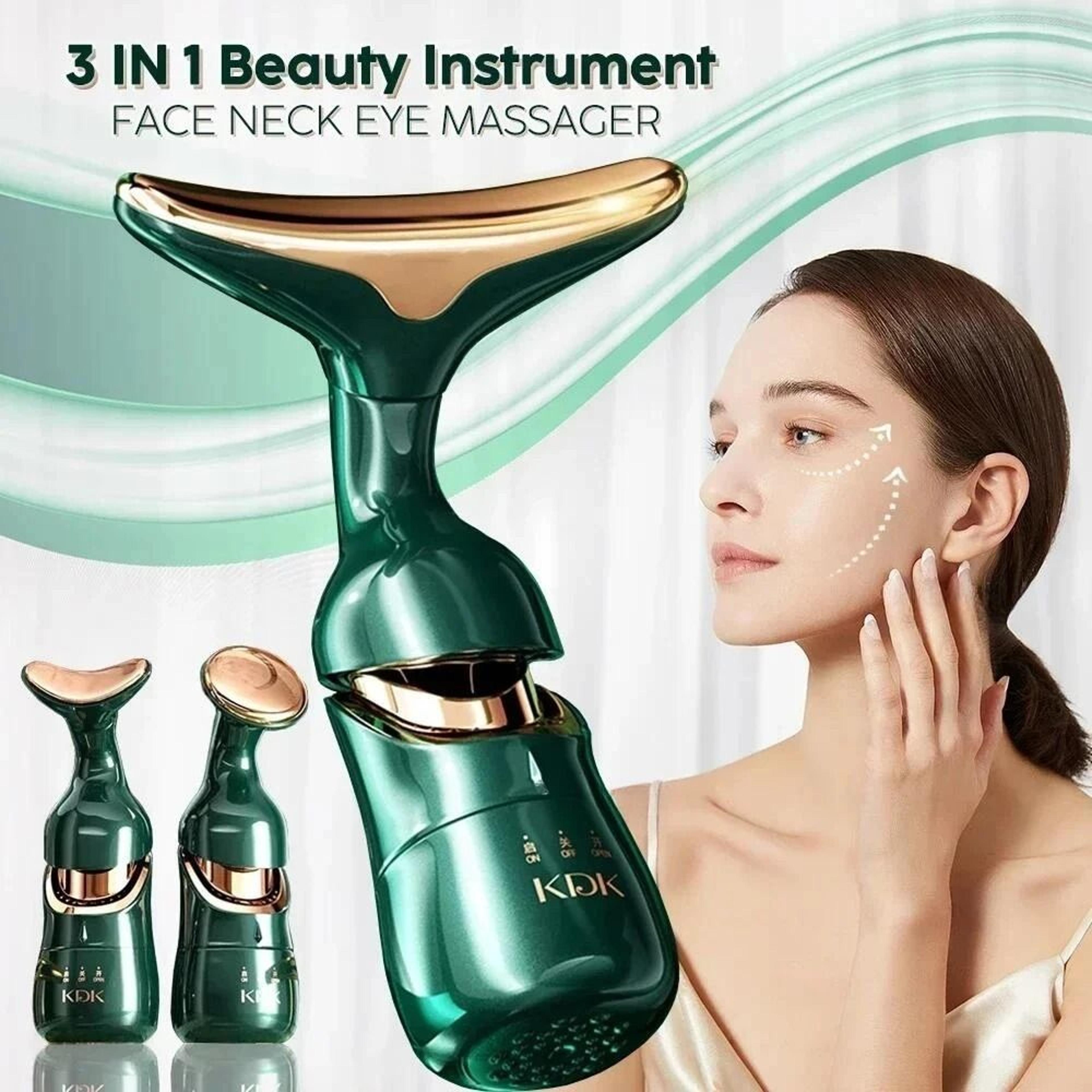 3 in 1 facial lifting and massage device for neck and eye care