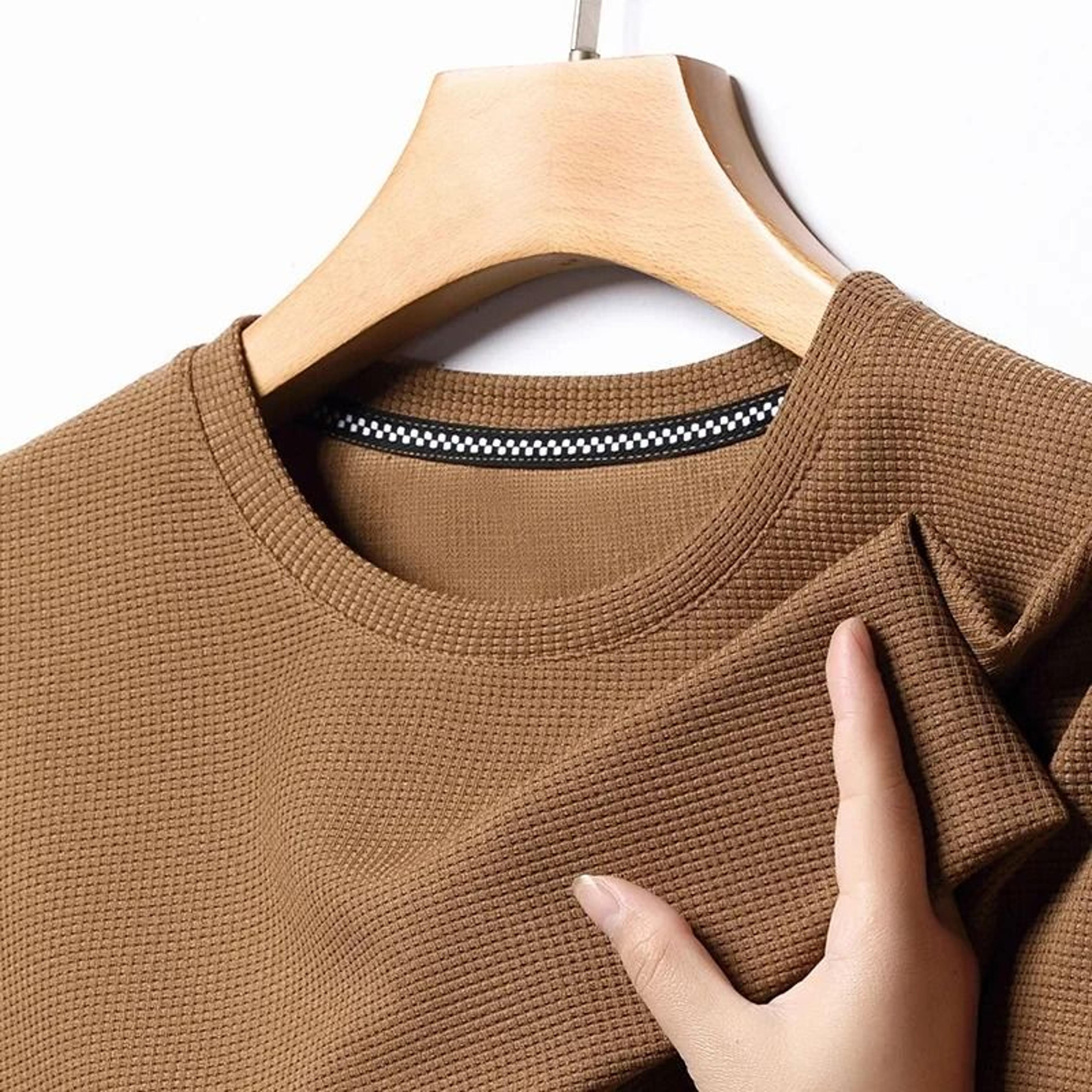 mens summer waffle knit short sleeve t shirt