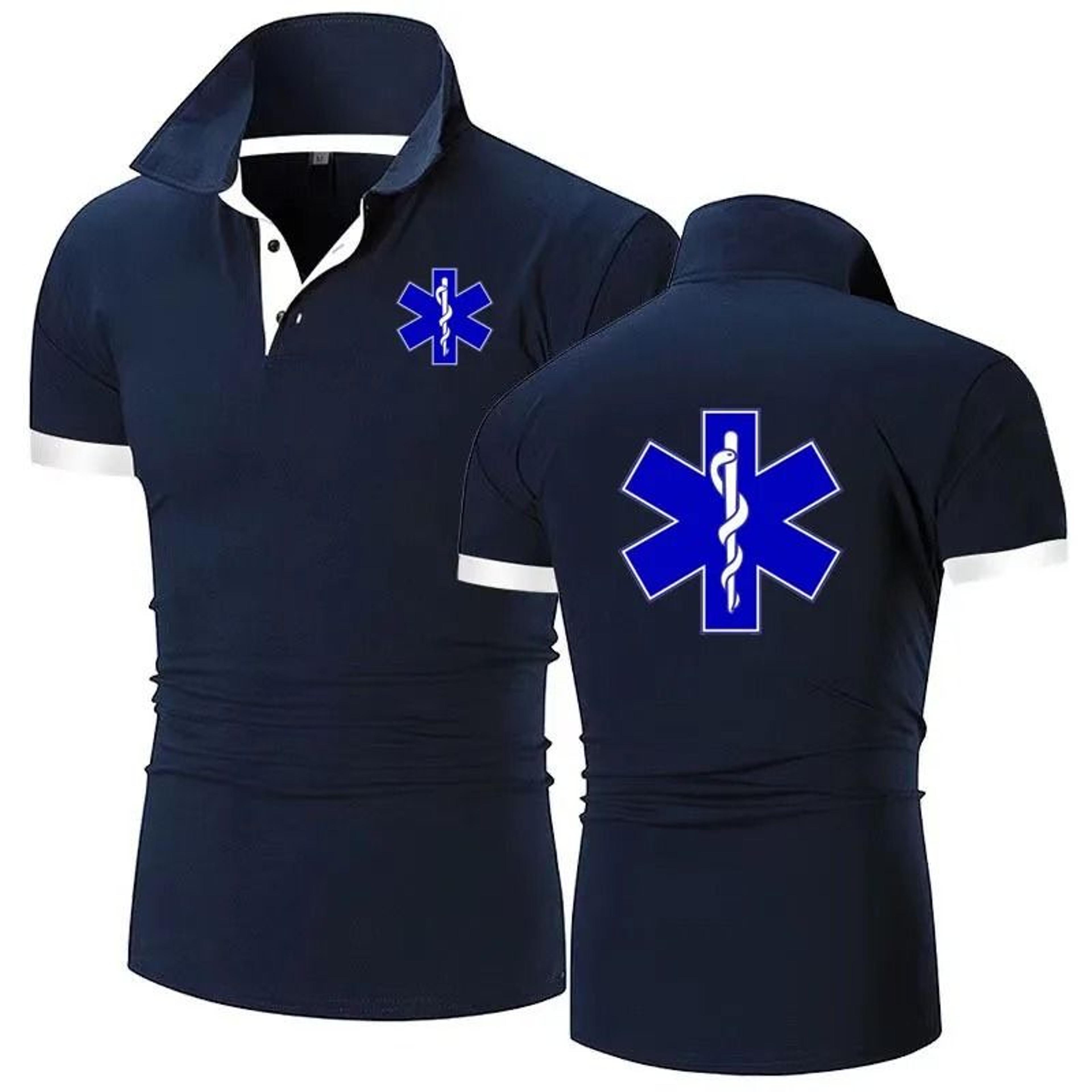 mens casual emergency style polo shirt