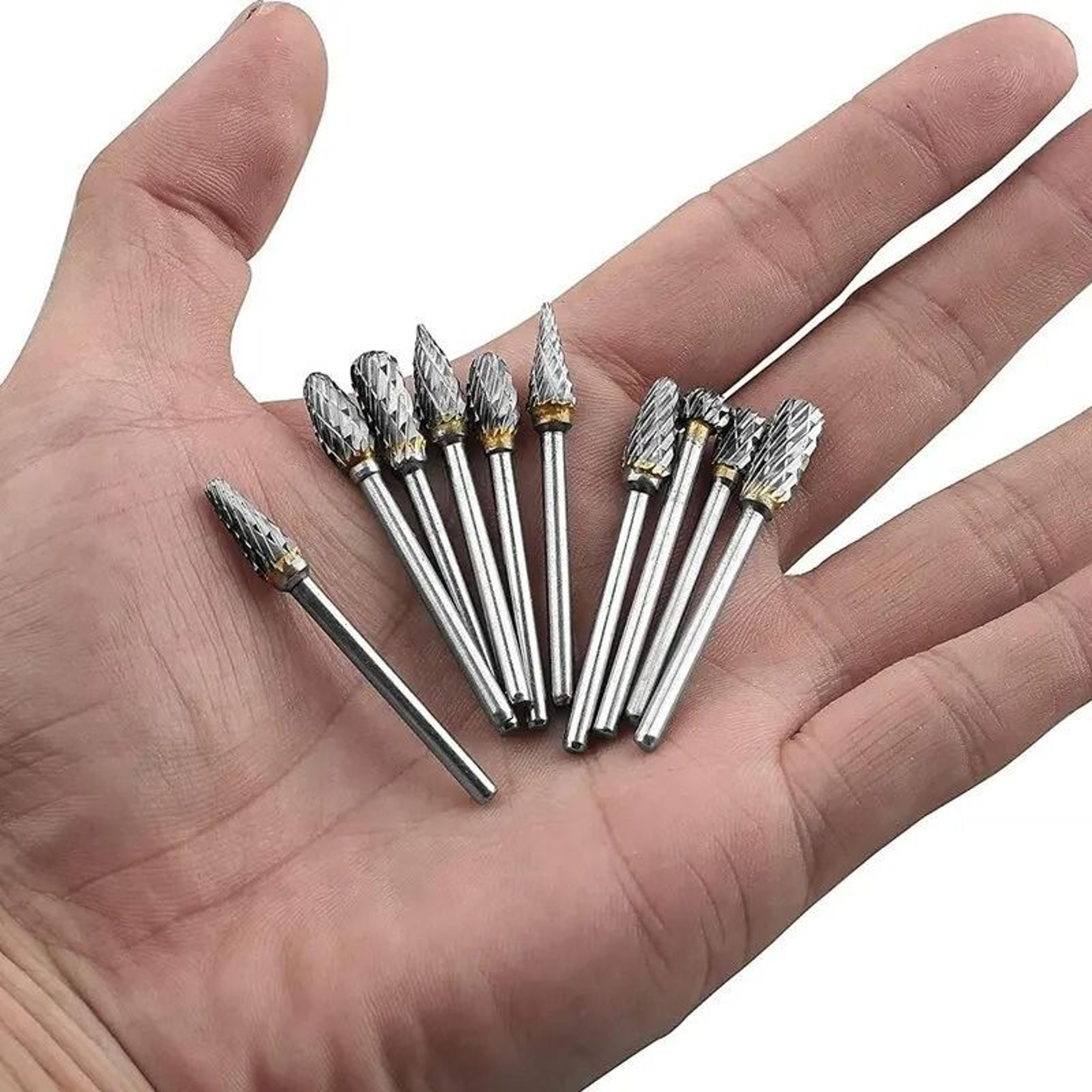 10 piece tungsten carbide burr set for rotary tools