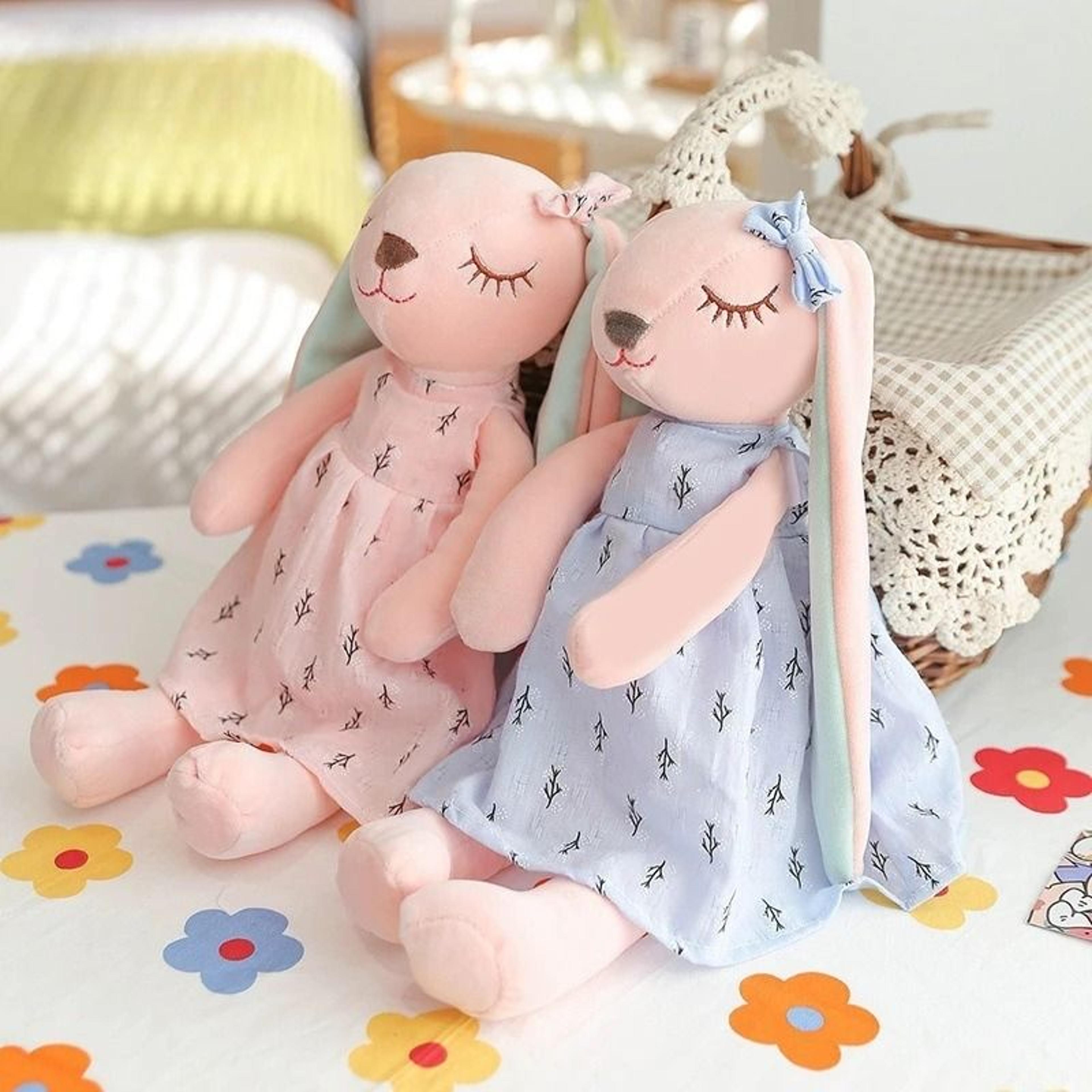 cute bunny plush toy for kids, soft and lightweight