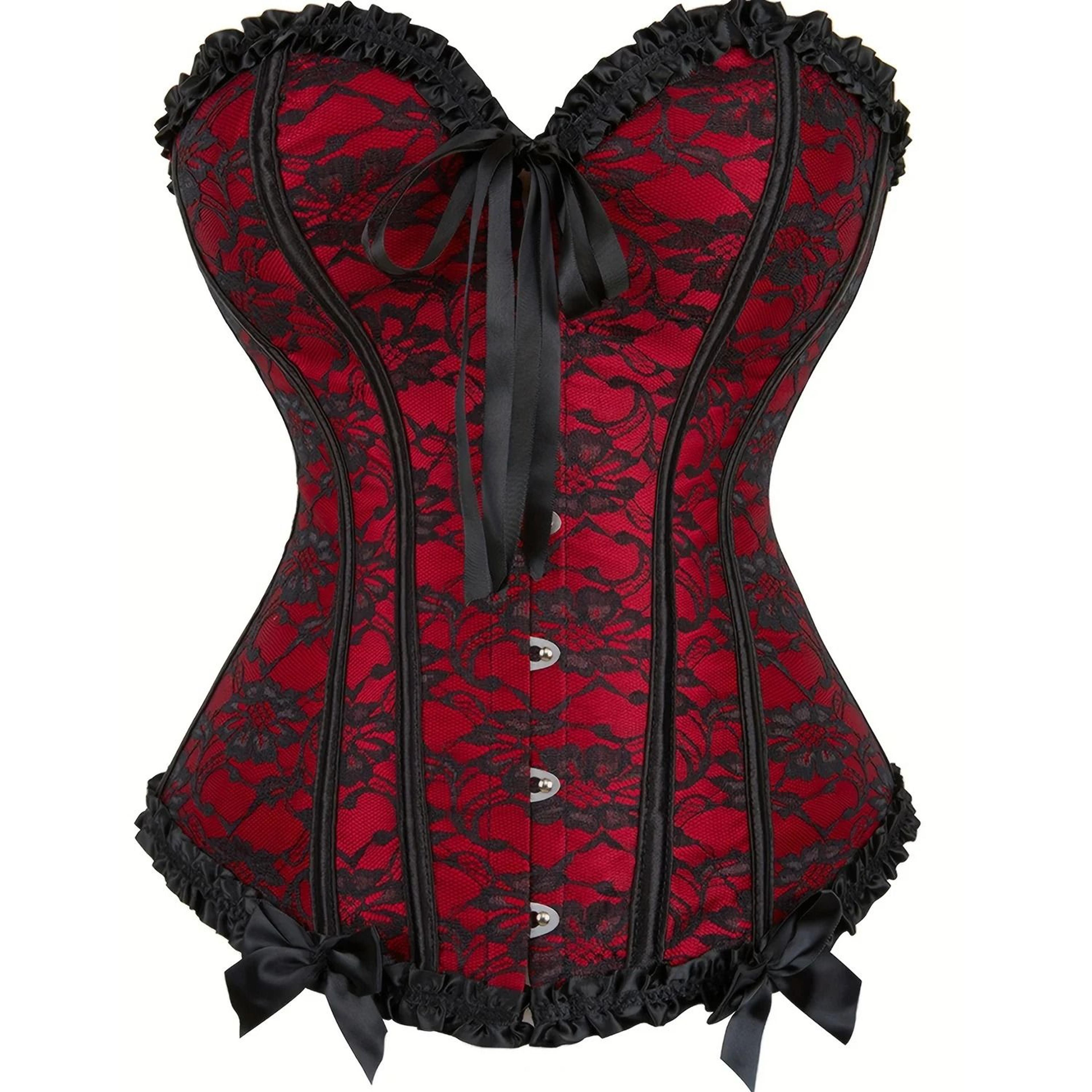 gothic overbust waist slimming corset top