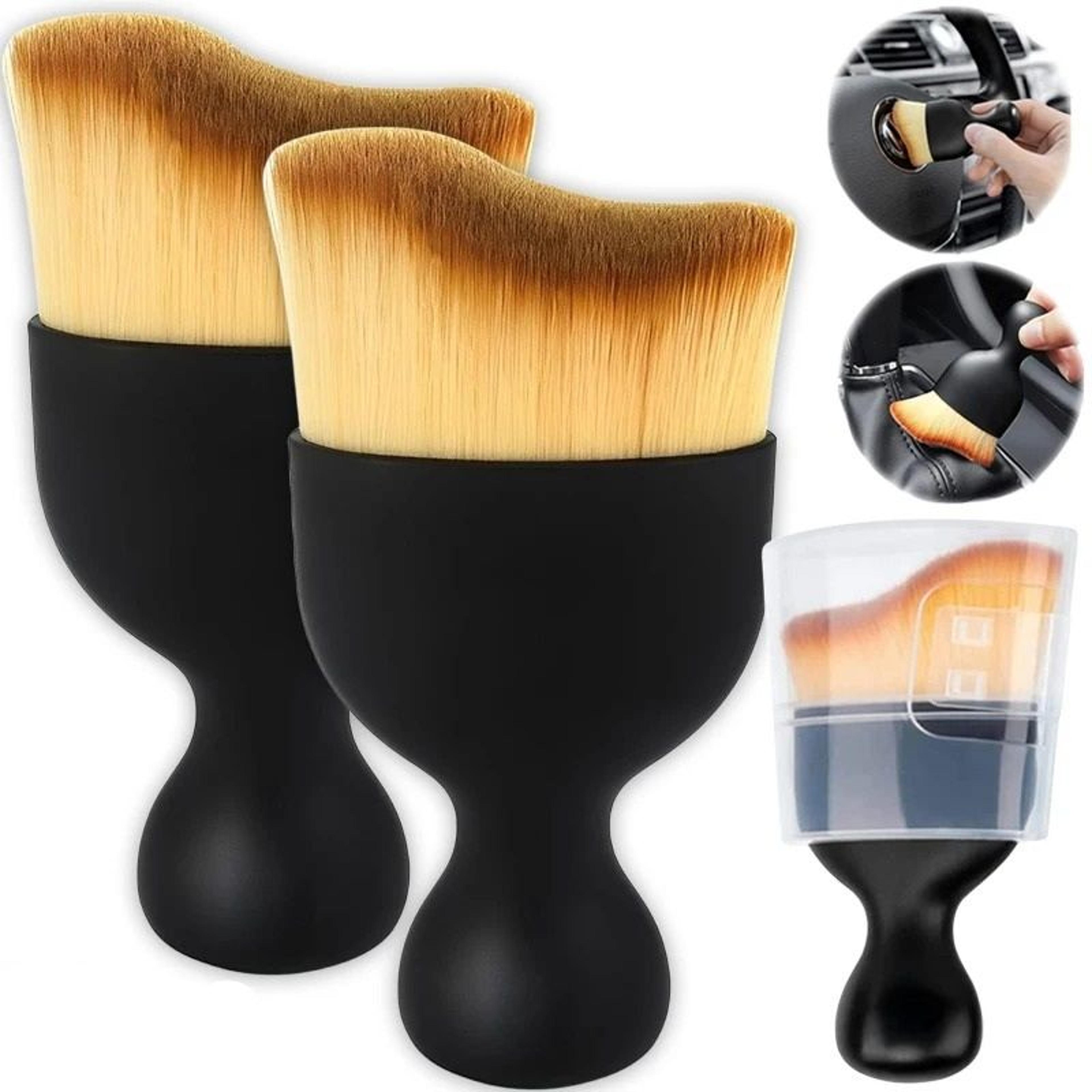 car vent cleaning soft brush with protective casing