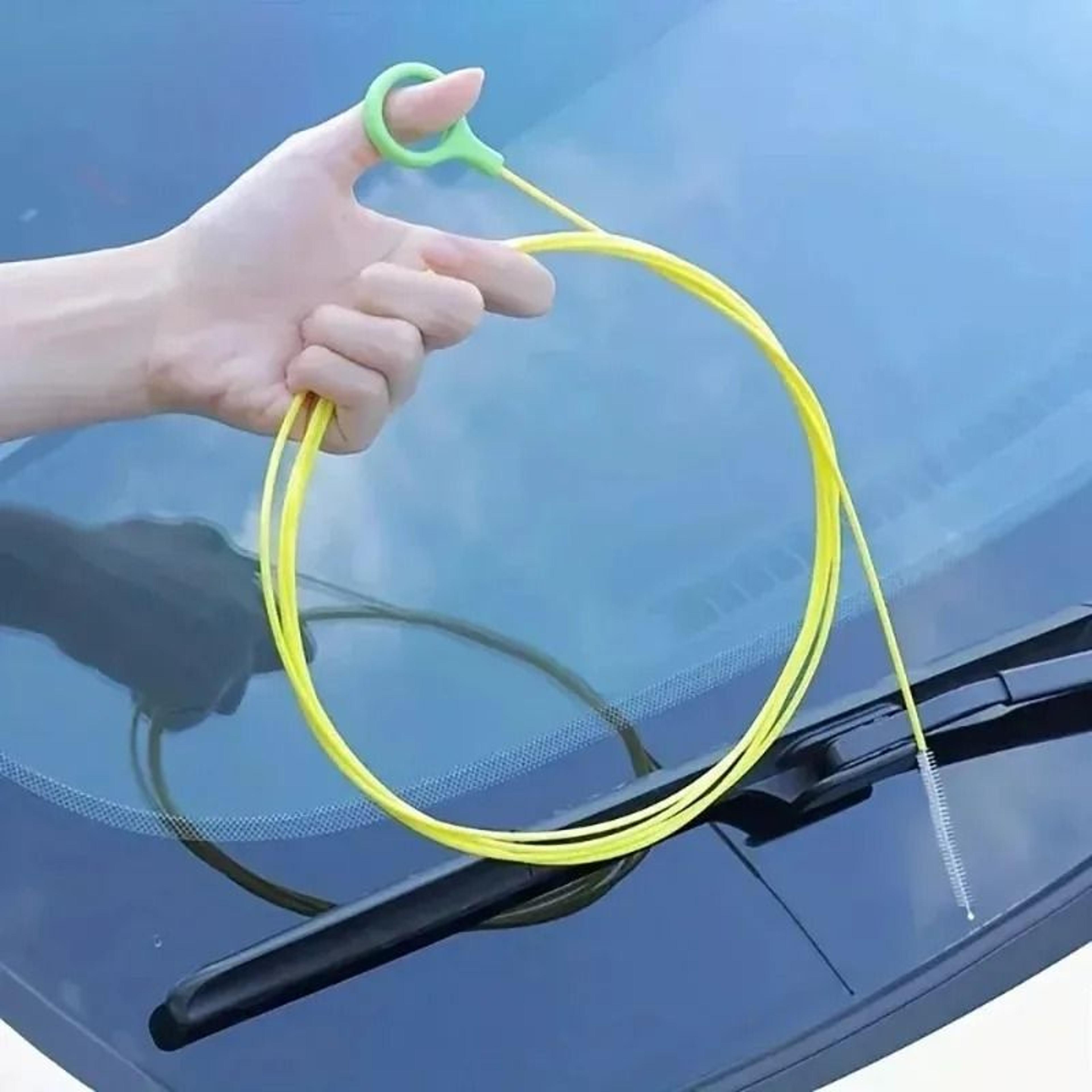 car drain unclogger cleaning brush long hose sunroof and drain hole cleaner tool