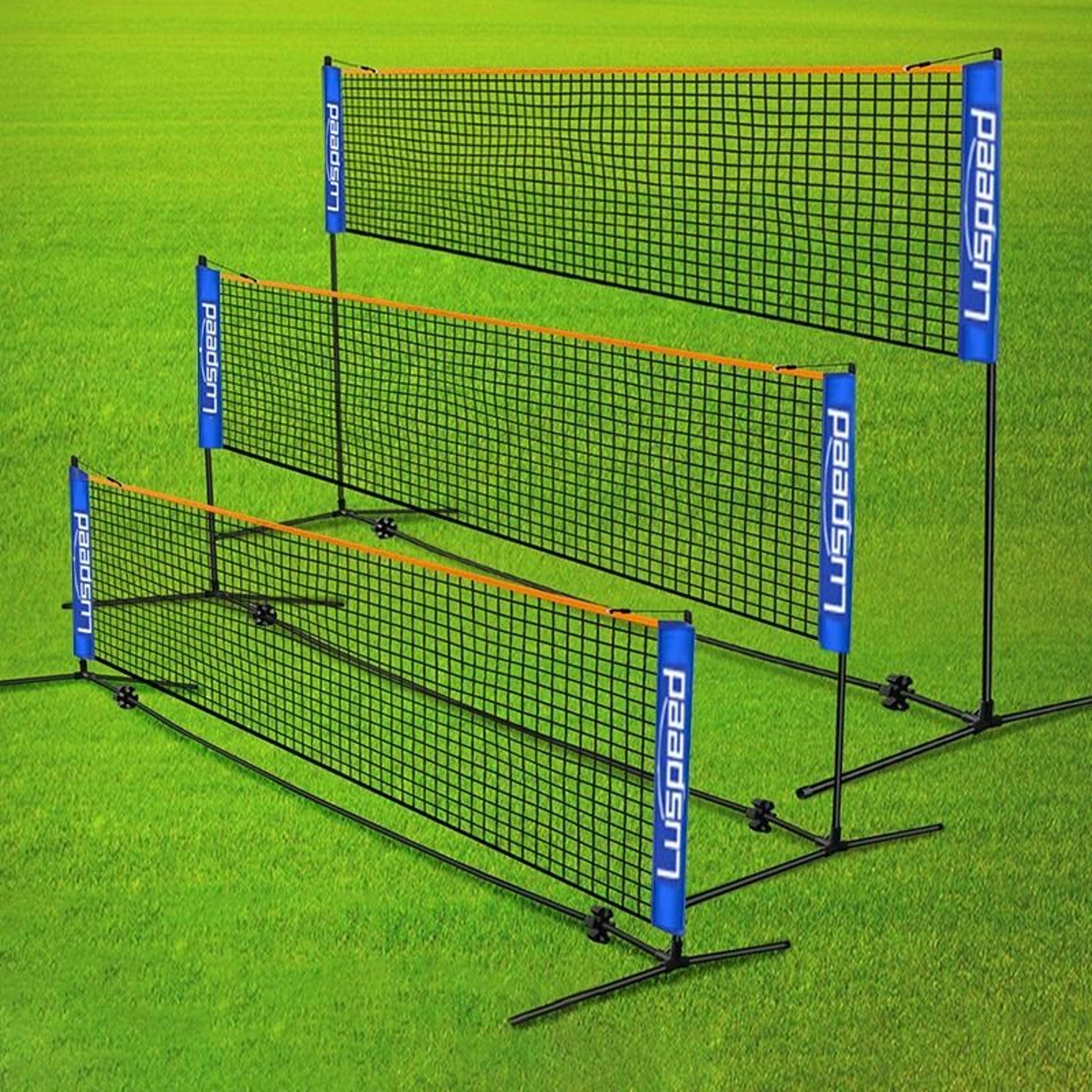 portable folding badminton and tennis training net for indoor and outdoor sports