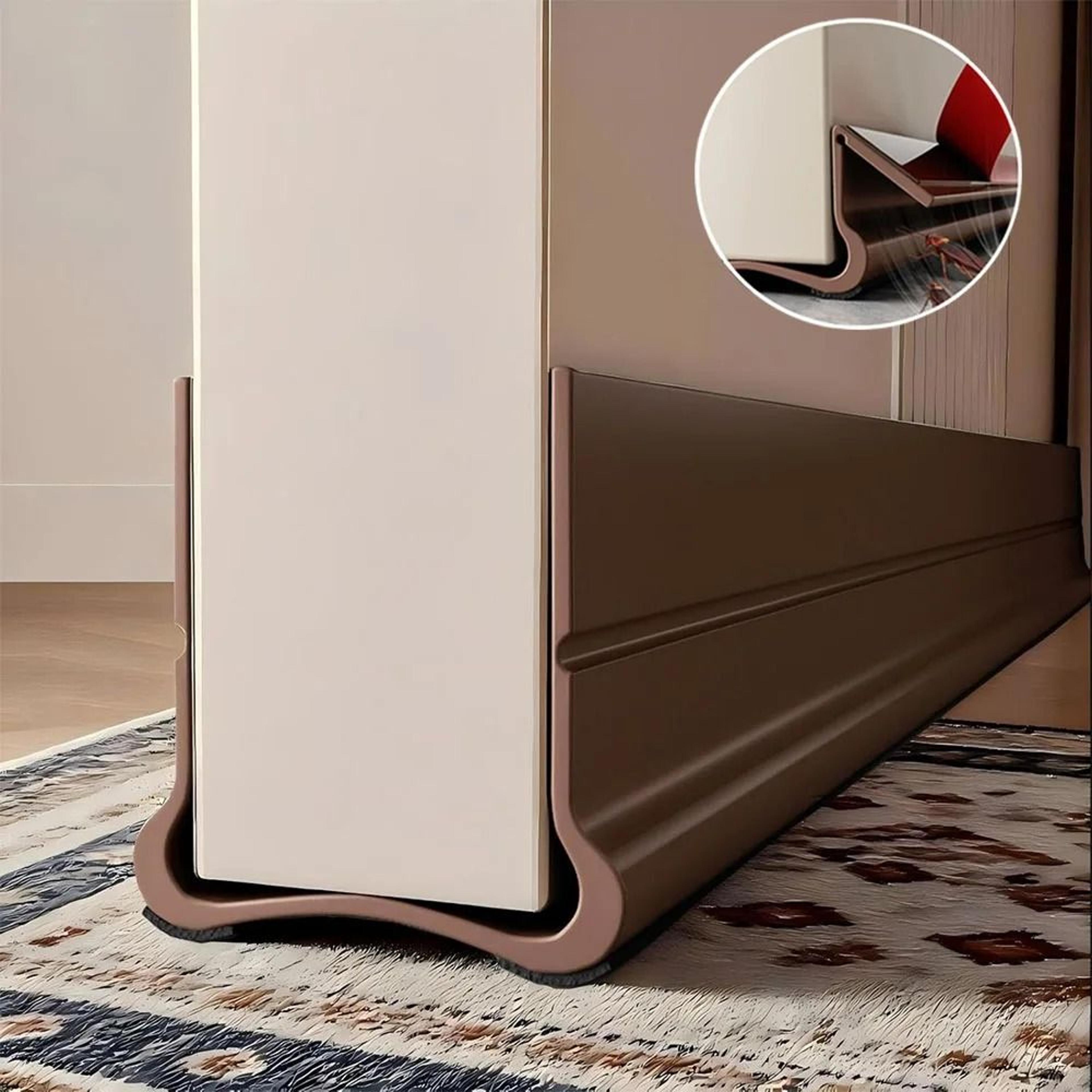self-adhesive door bottom sealing strip with soundproof felt