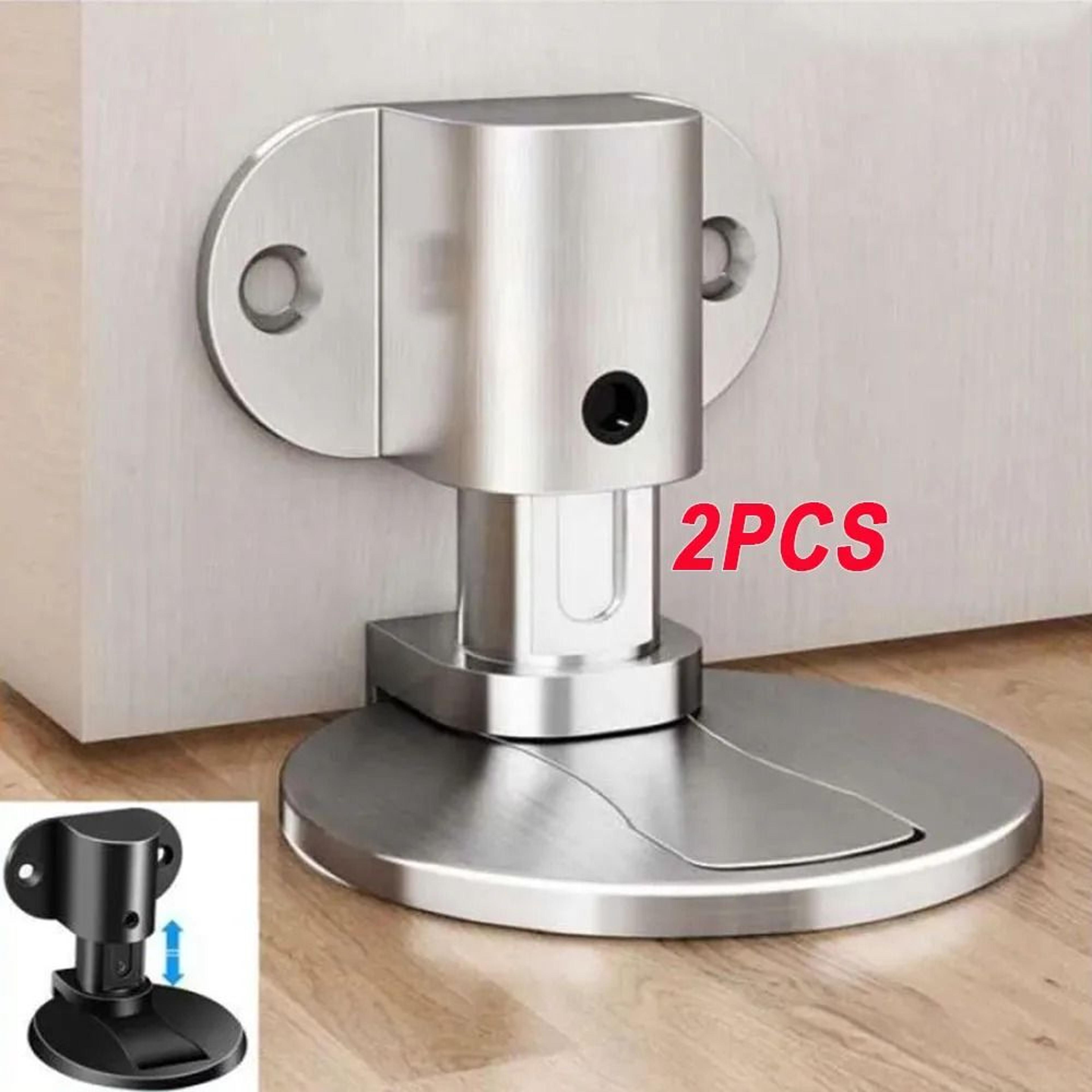 adjustable invisible magnetic door stopper punch free design