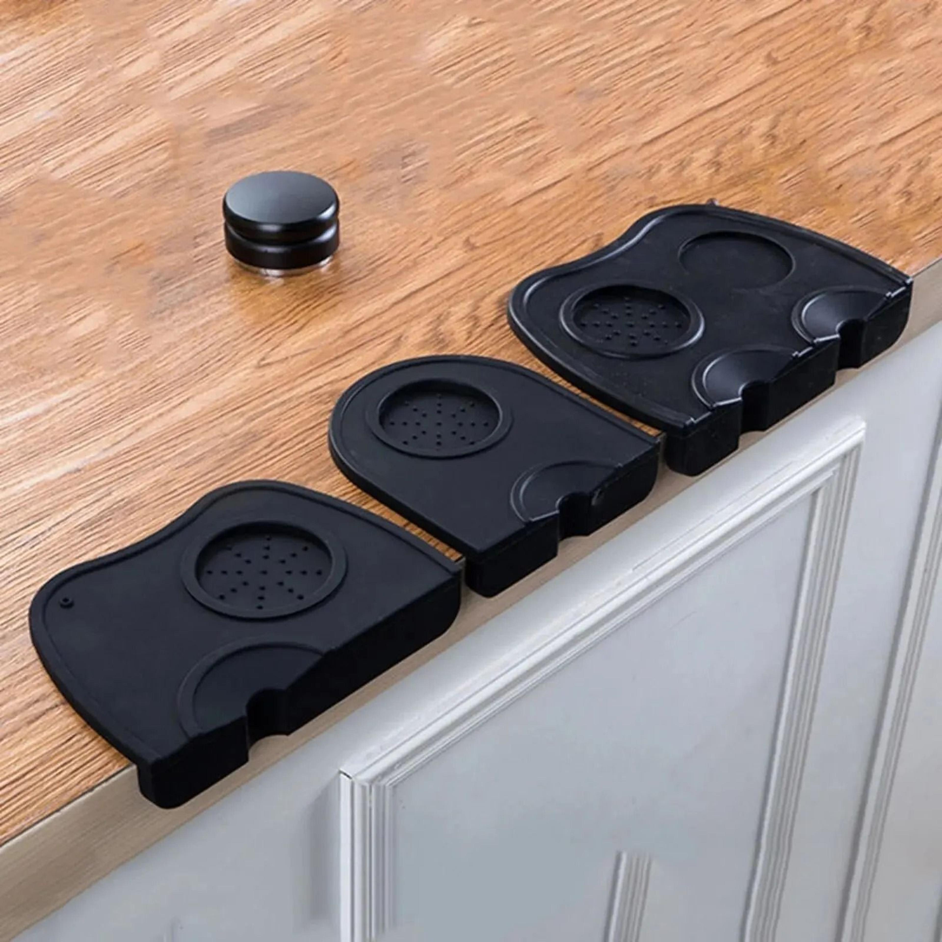 espresso coffee tamper mat station silicone corner pad