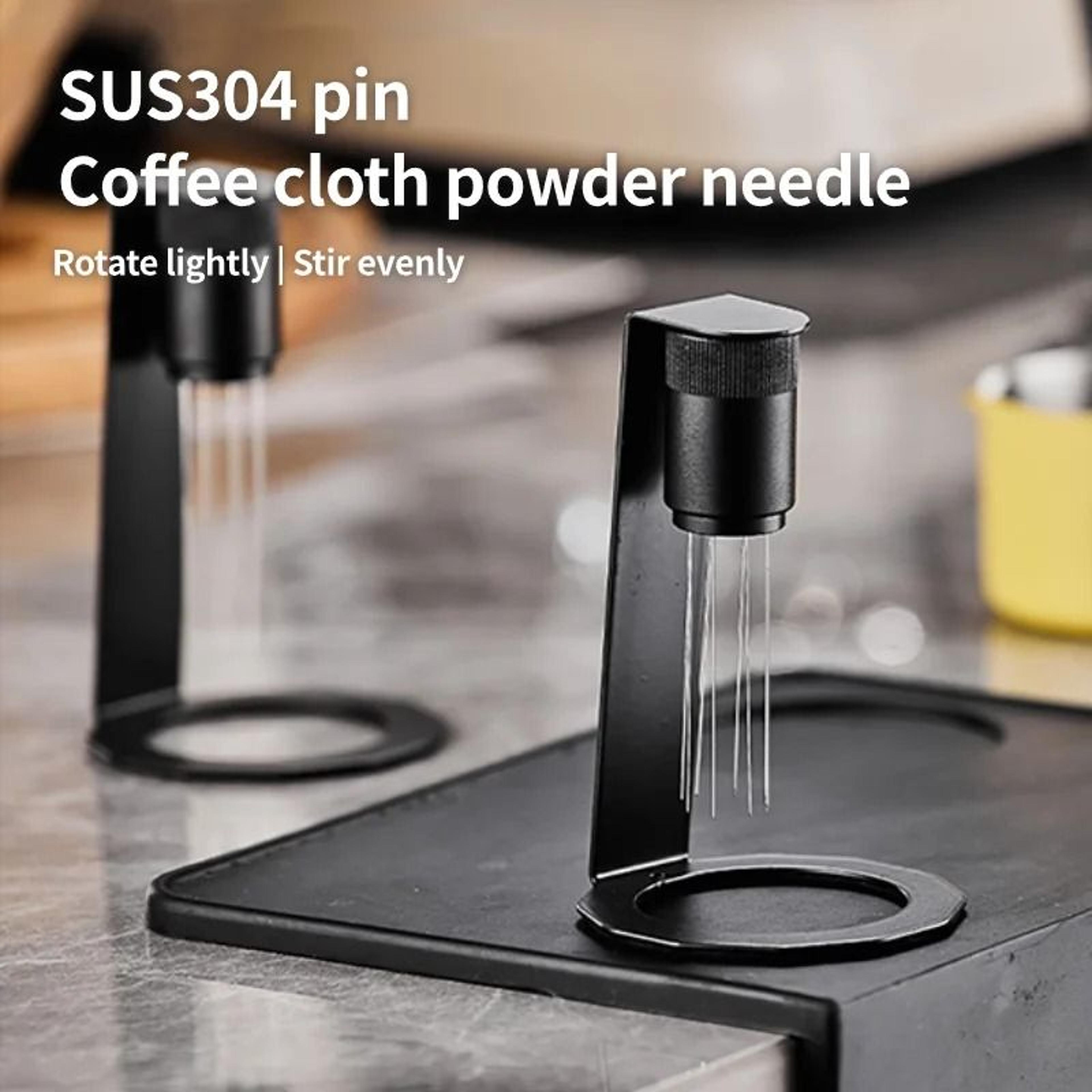 espresso wdt tool with magnetic stand – 8 needle coffee distribution stirrer