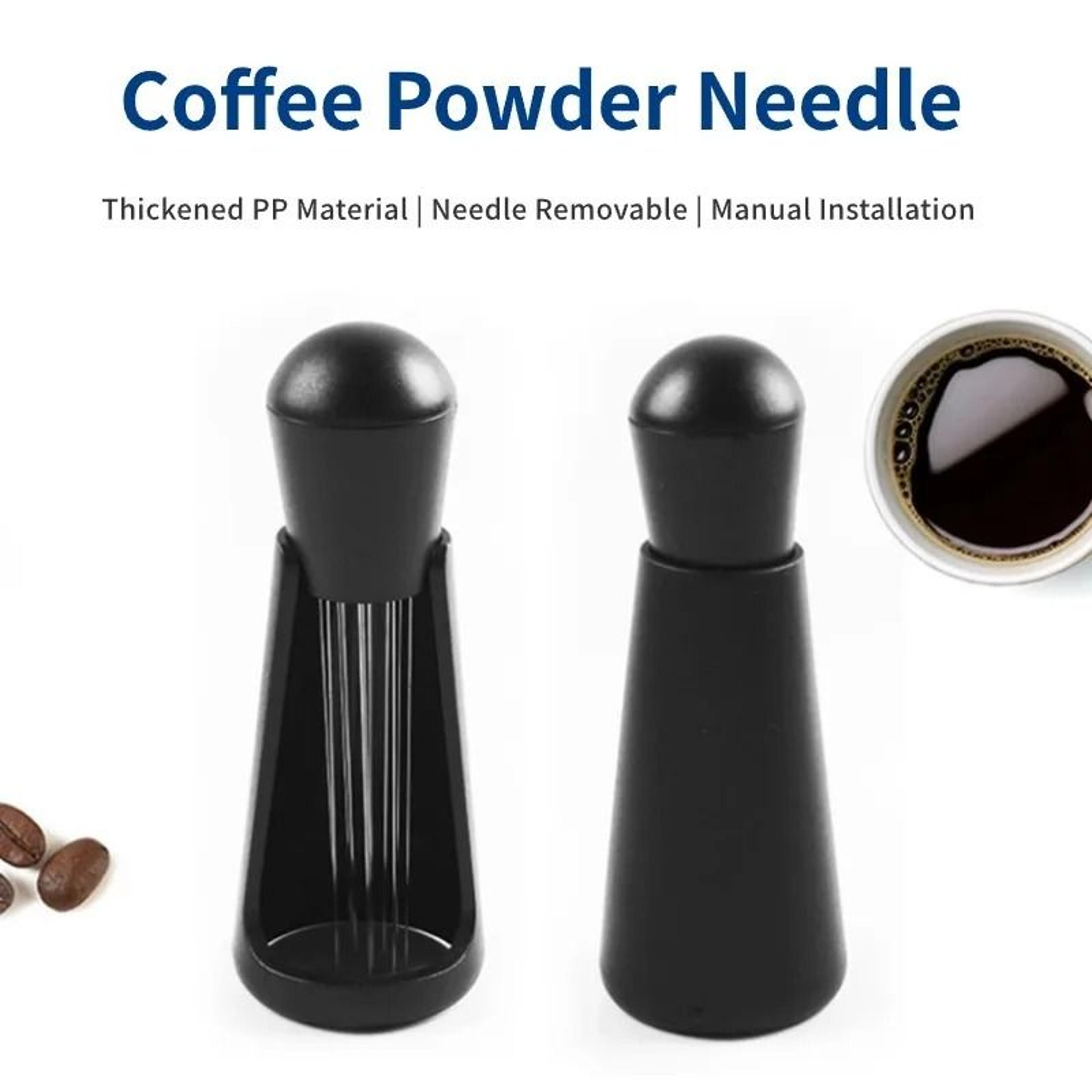 espresso coffee stirring tool with wooden handle needle distributor