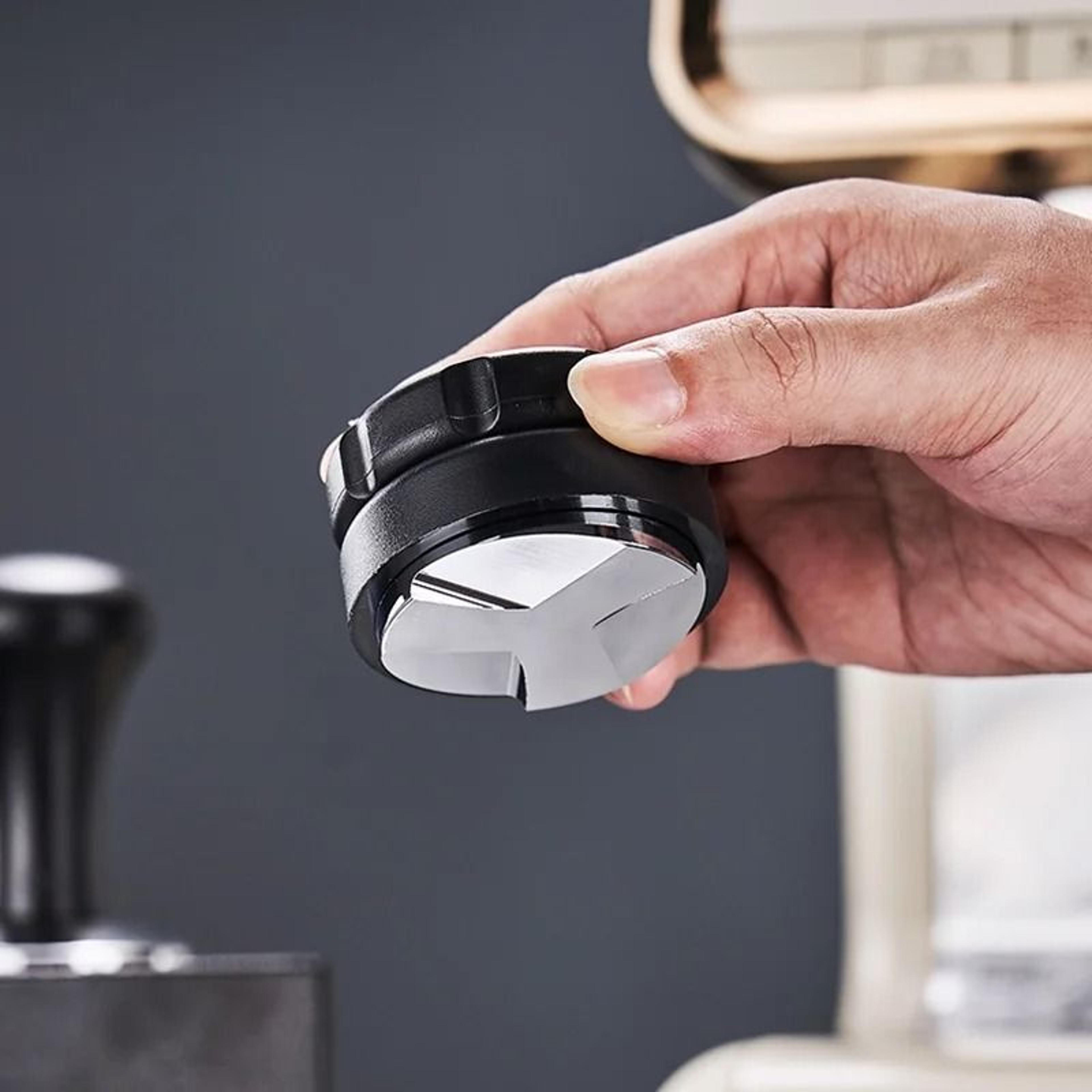 espresso coffee distributor leveling tool with adjustable depth
