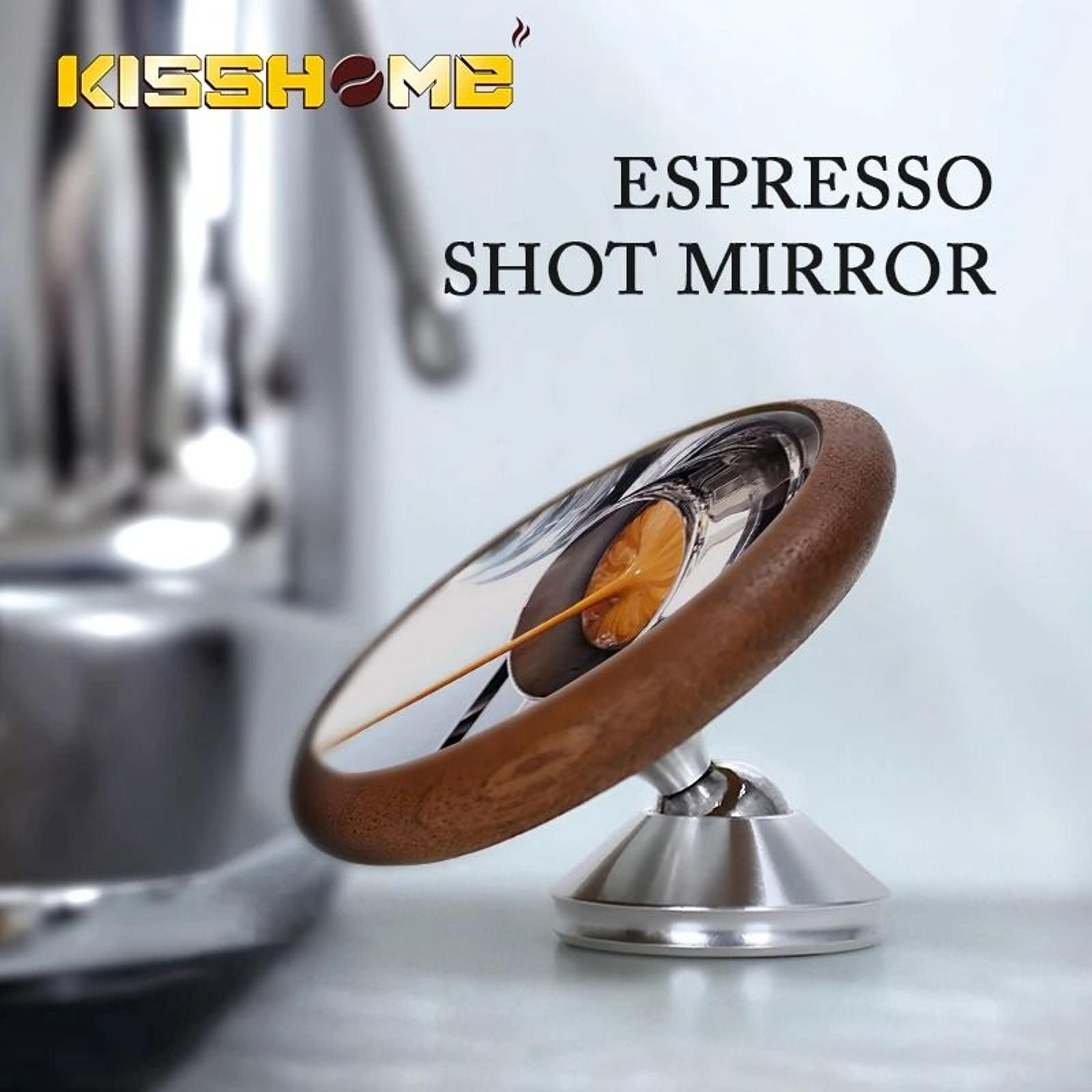 espresso extraction shot mirror with magnetic mount