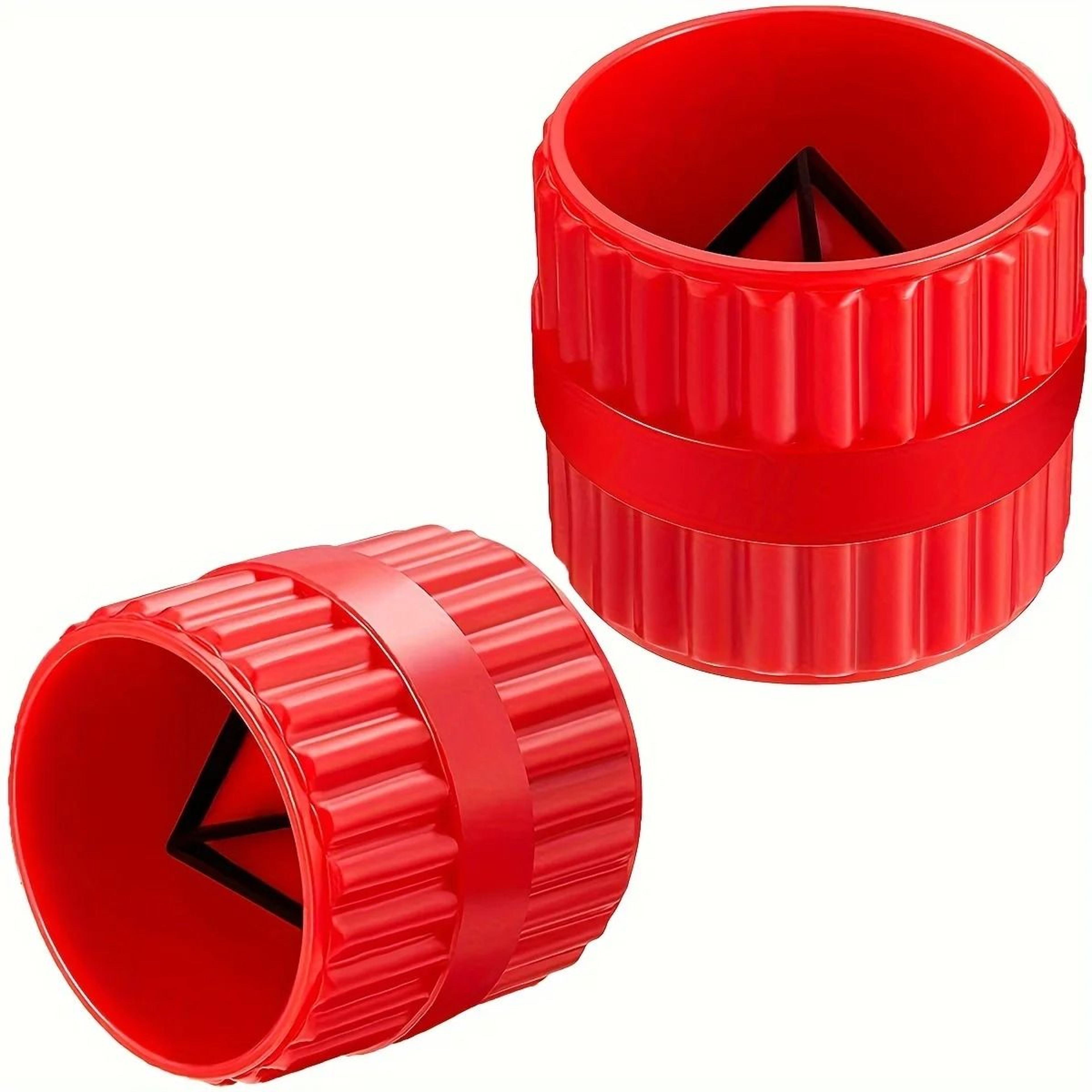 internal and external tube deburring tool for metal and plastic pipes