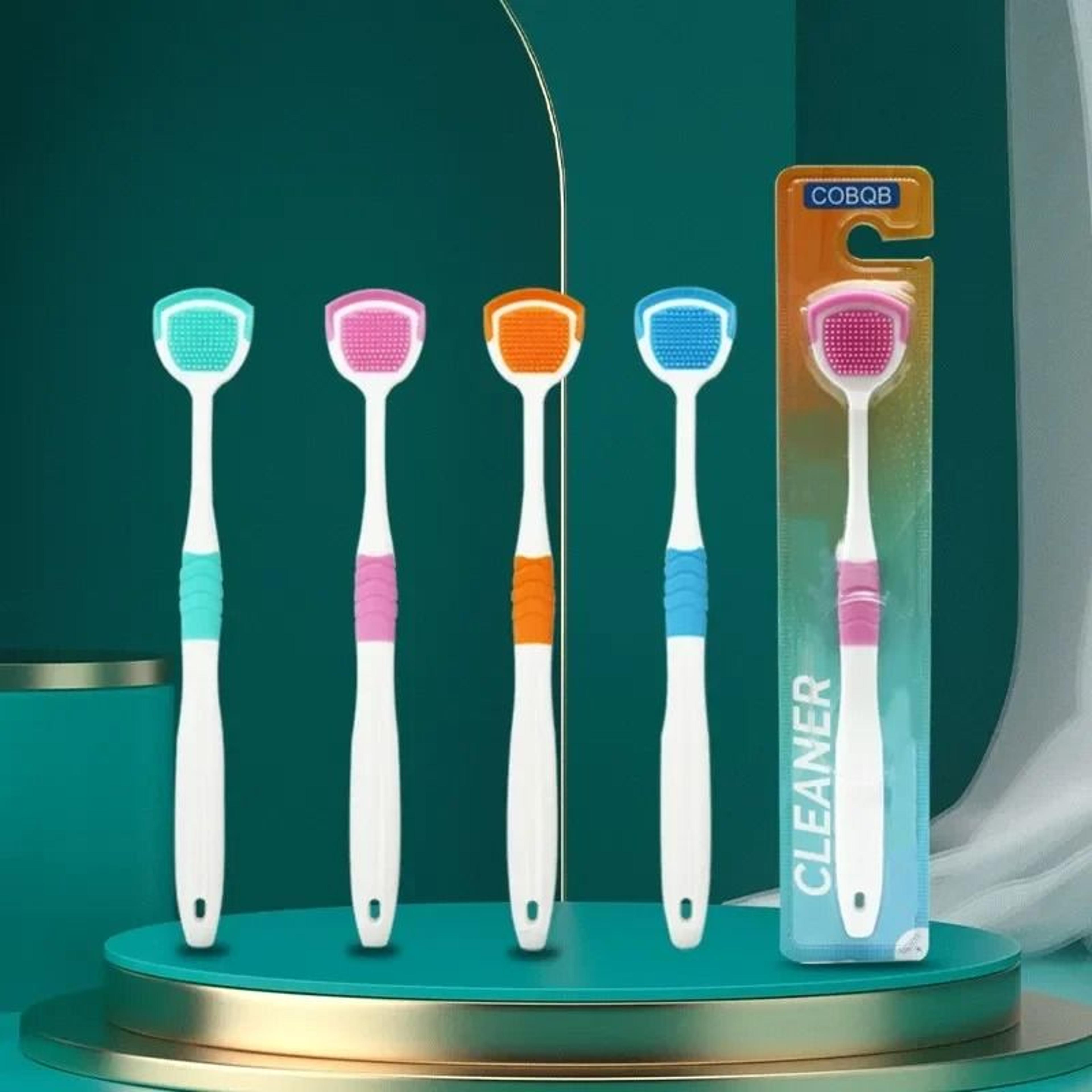 soft silicone tongue scraper for fresh breath and oral care